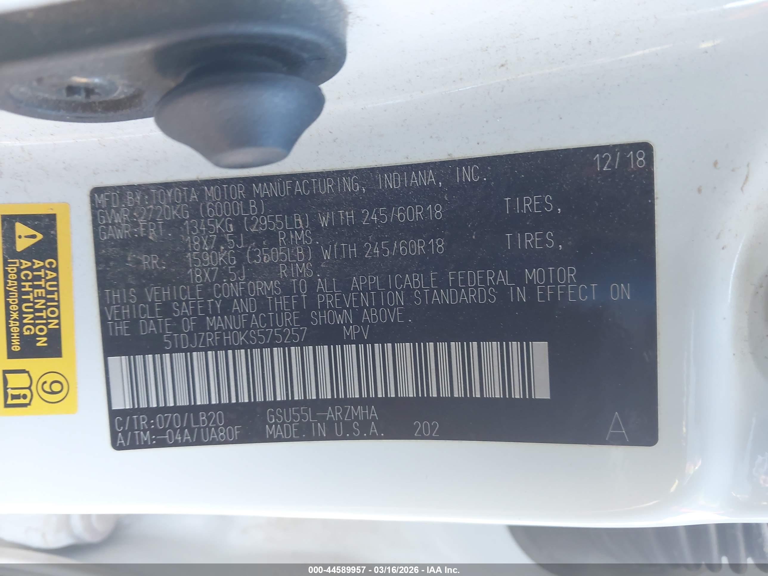 TOYOTA HIGHLANDER image 9