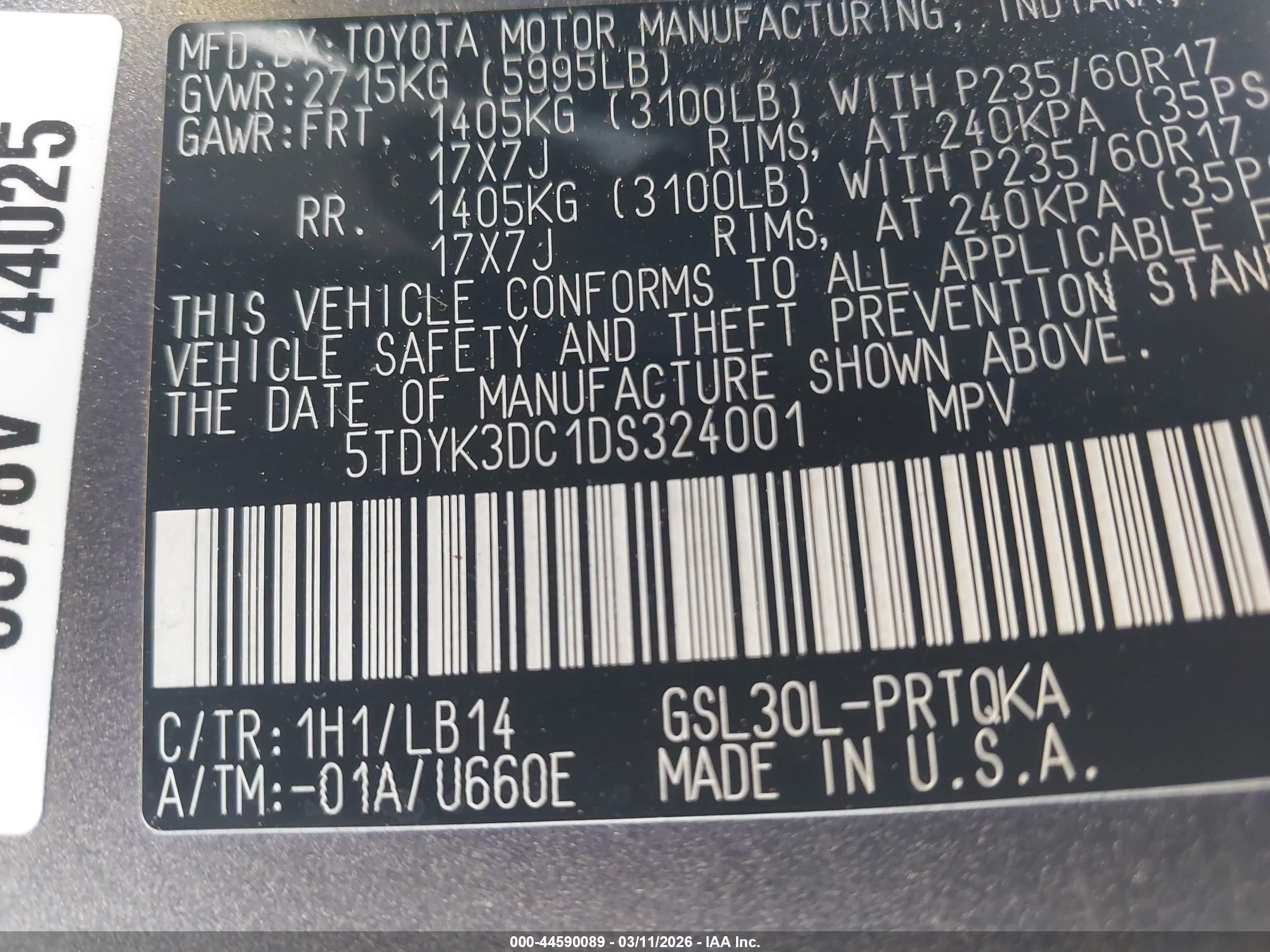 TOYOTA SIENNA image 9