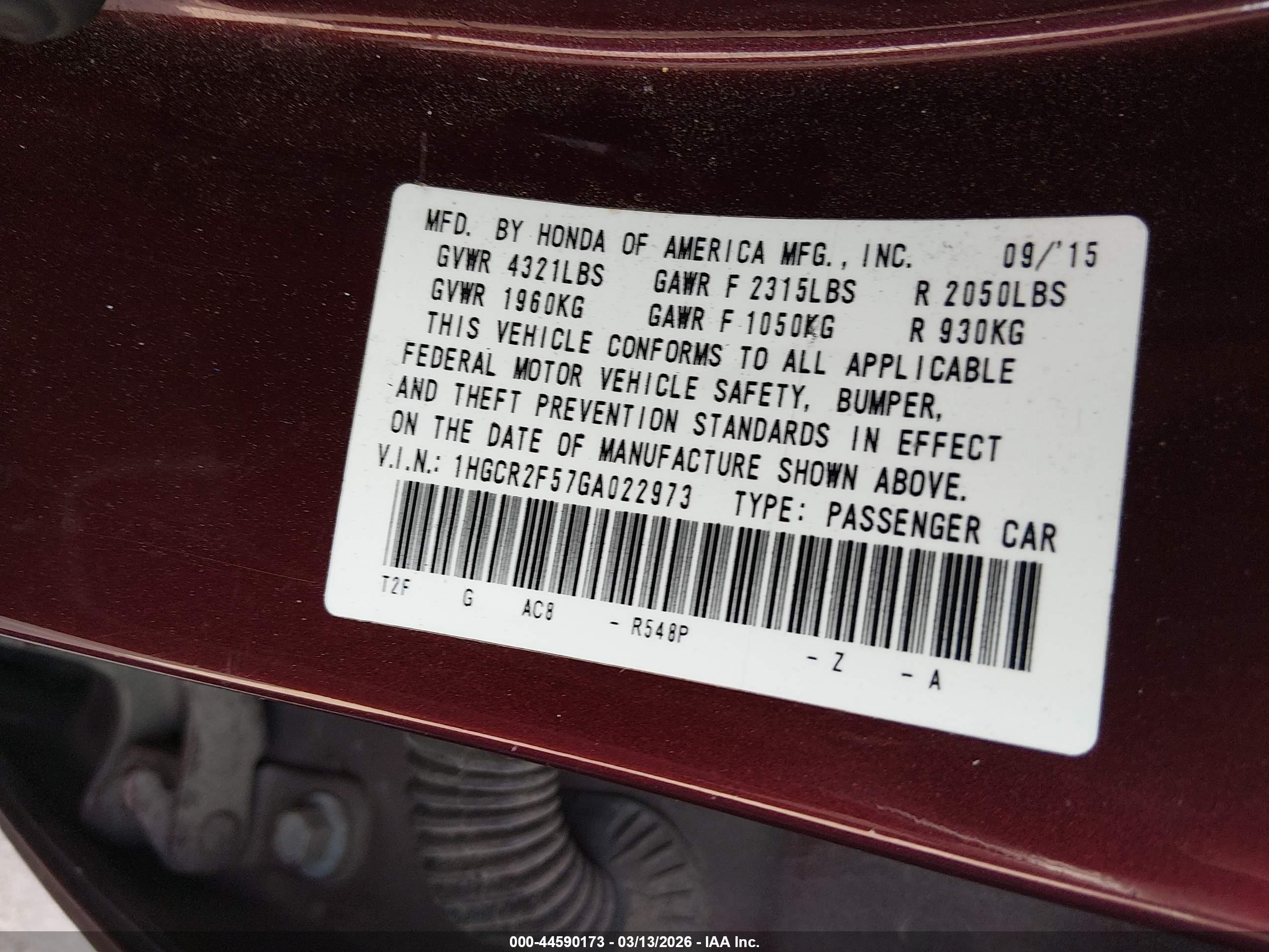 HONDA ACCORD image 9