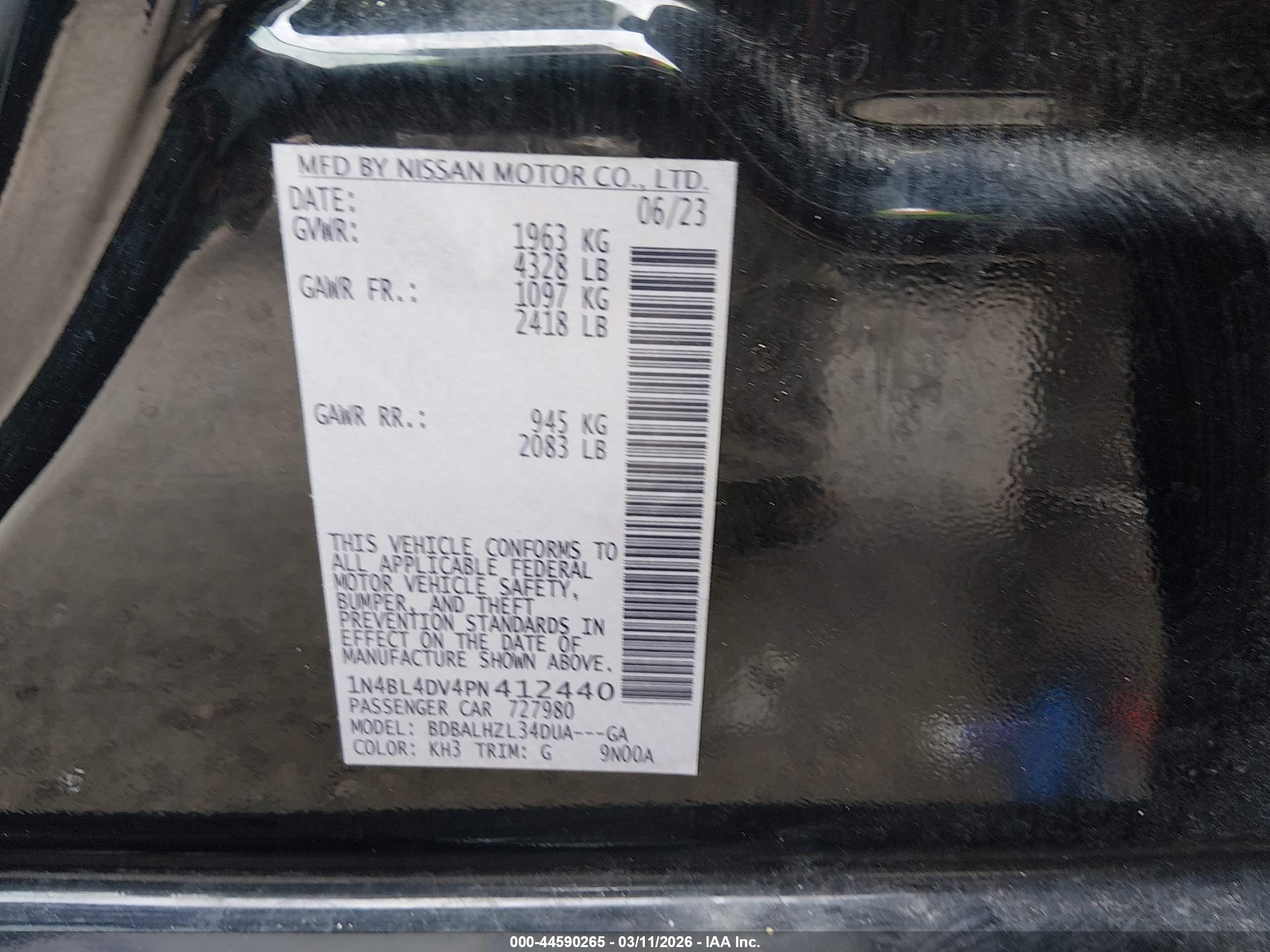 NISSAN ALTIMA image 9