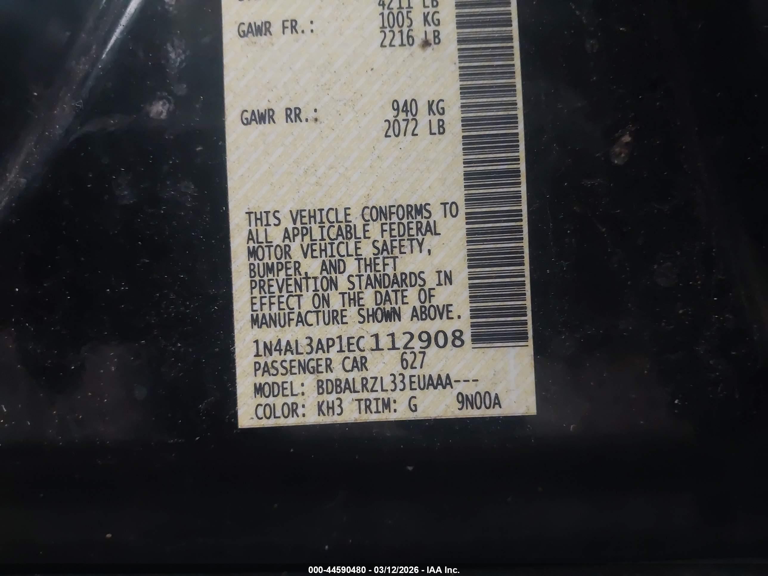 NISSAN ALTIMA image 9