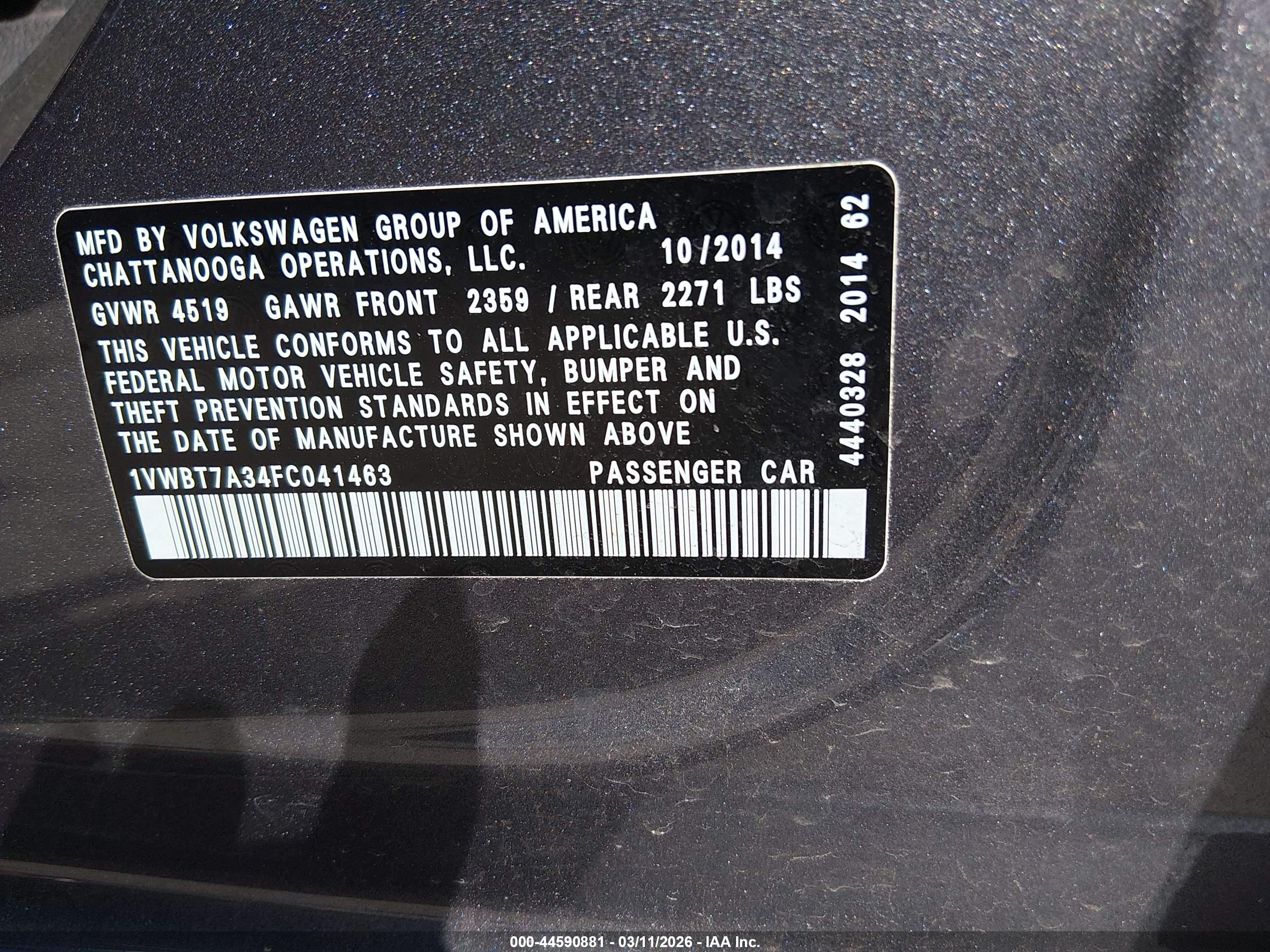 VOLKSWAGEN PASSAT image 9