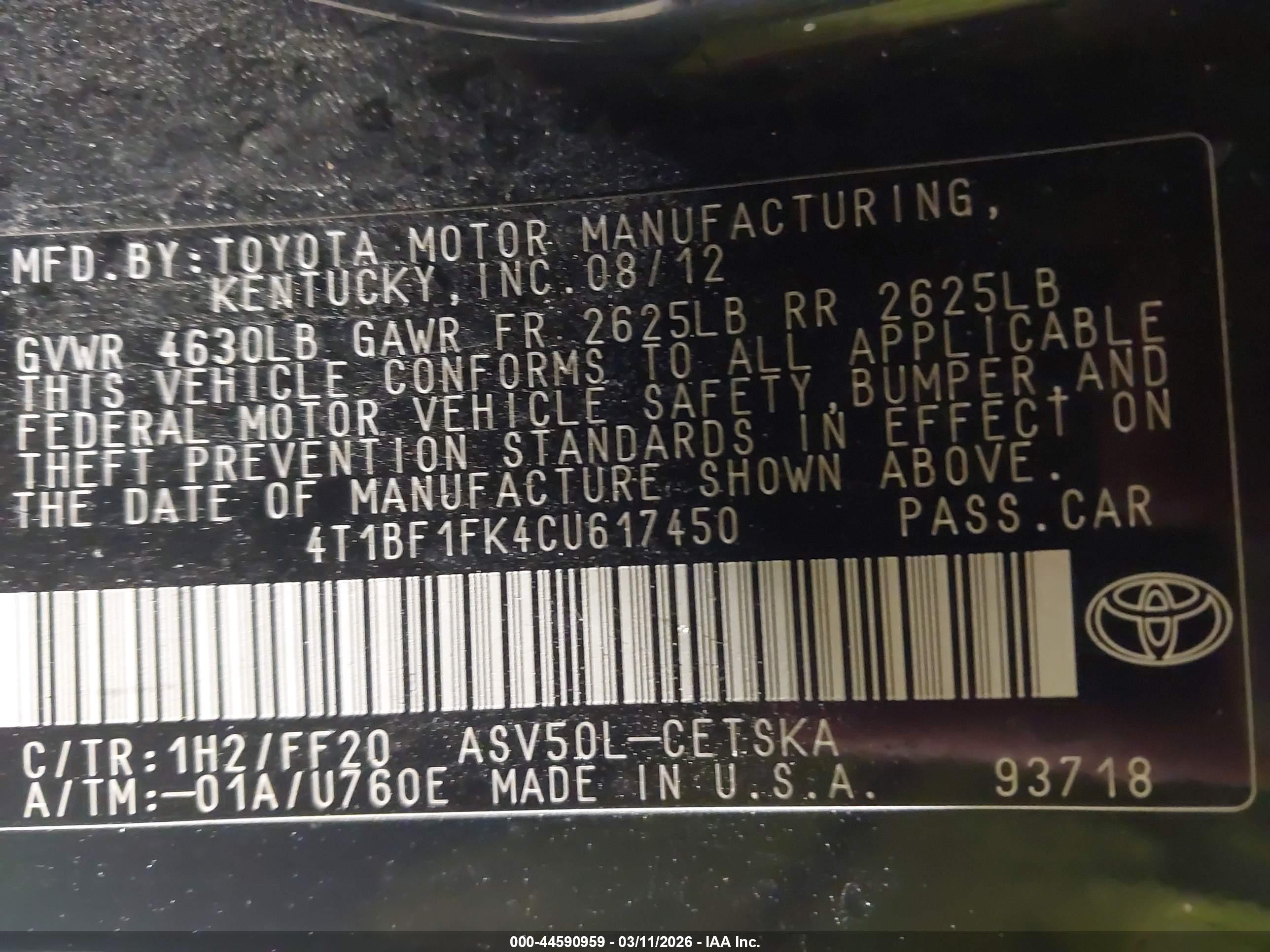 TOYOTA CAMRY image 9