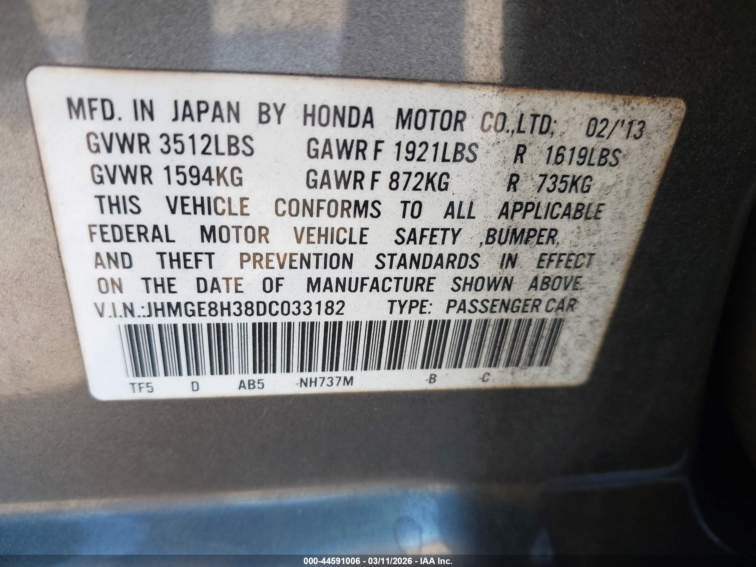 HONDA FIT image 9