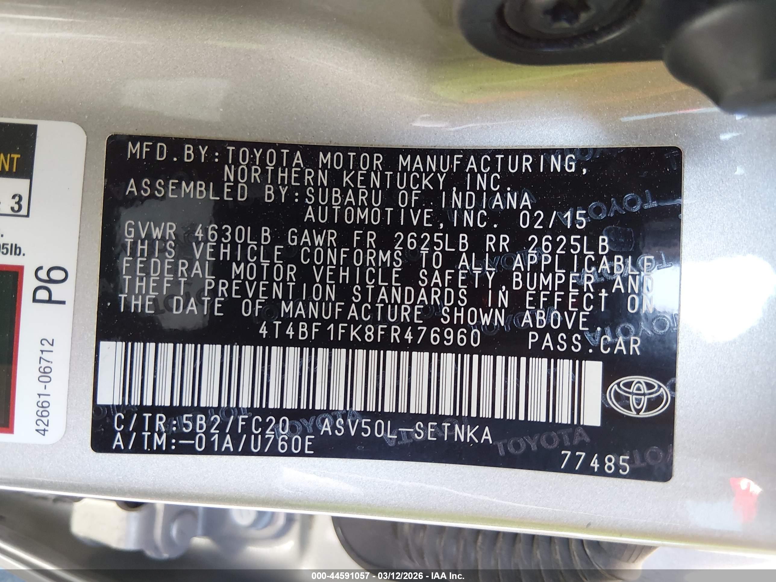 TOYOTA CAMRY image 9