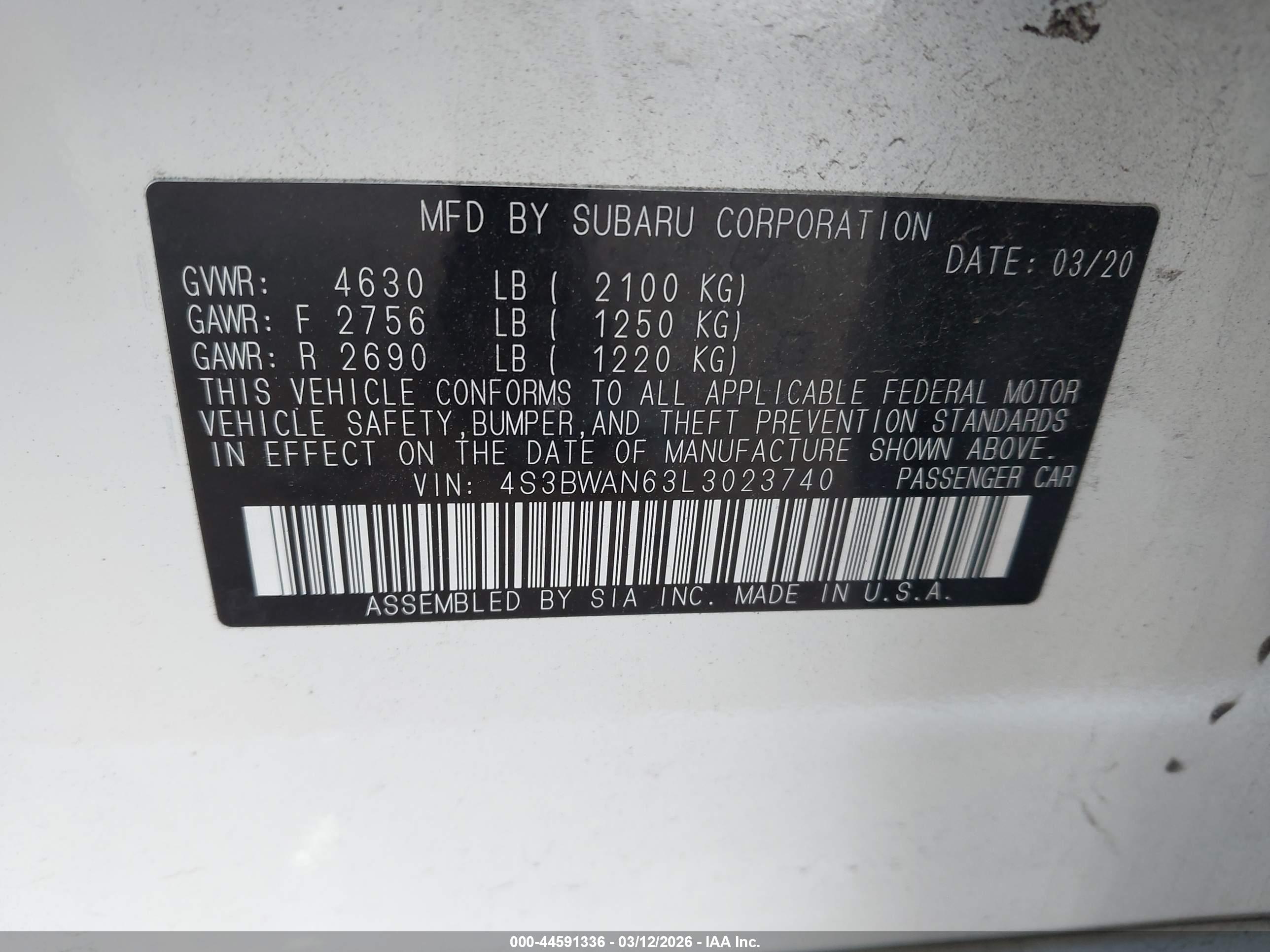 SUBARU LEGACY image 9