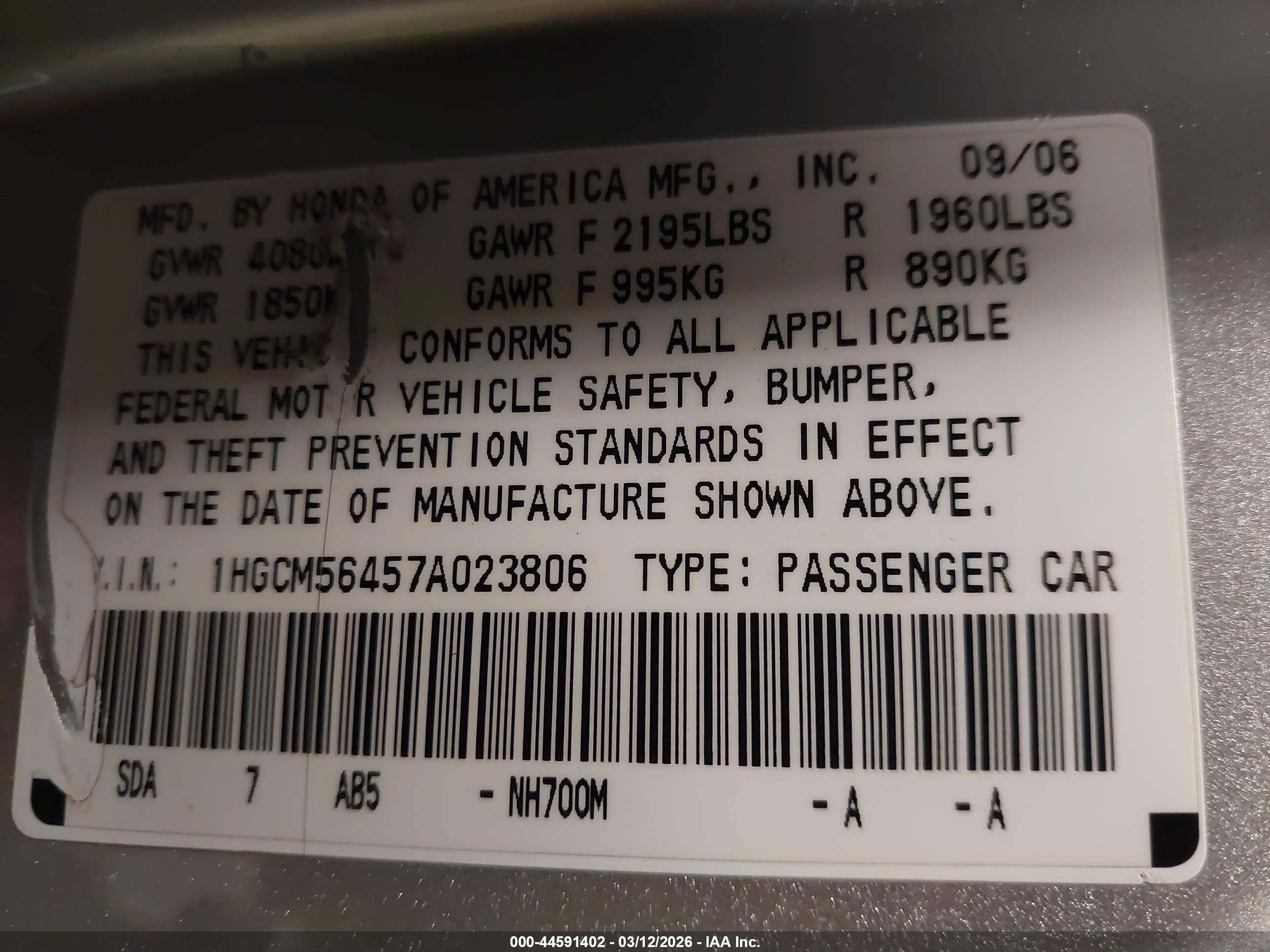 HONDA ACCORD image 9