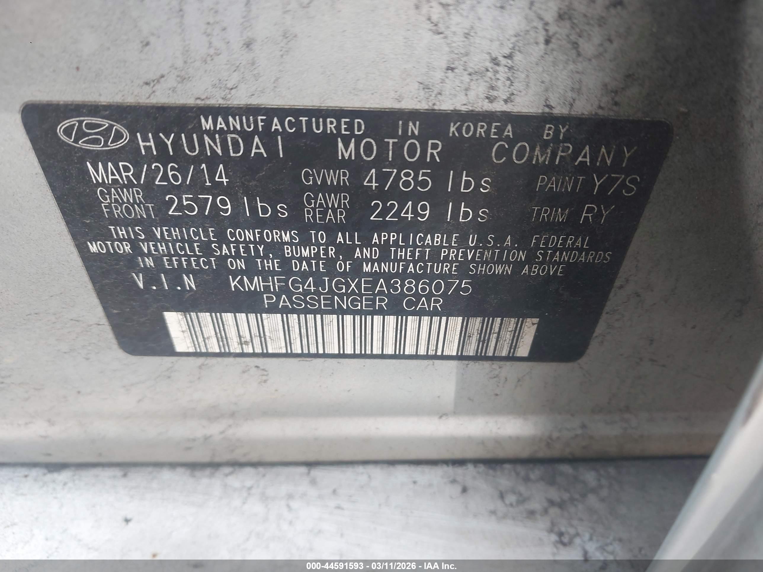 HYUNDAI AZERA image 9