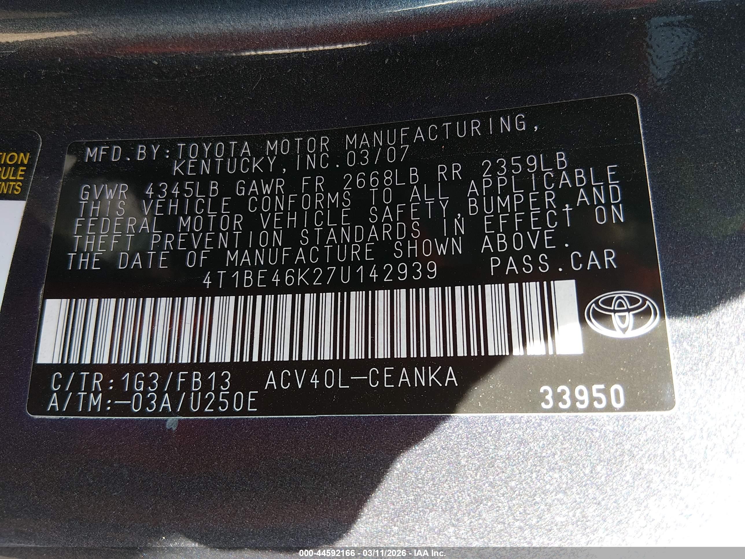 TOYOTA CAMRY image 9
