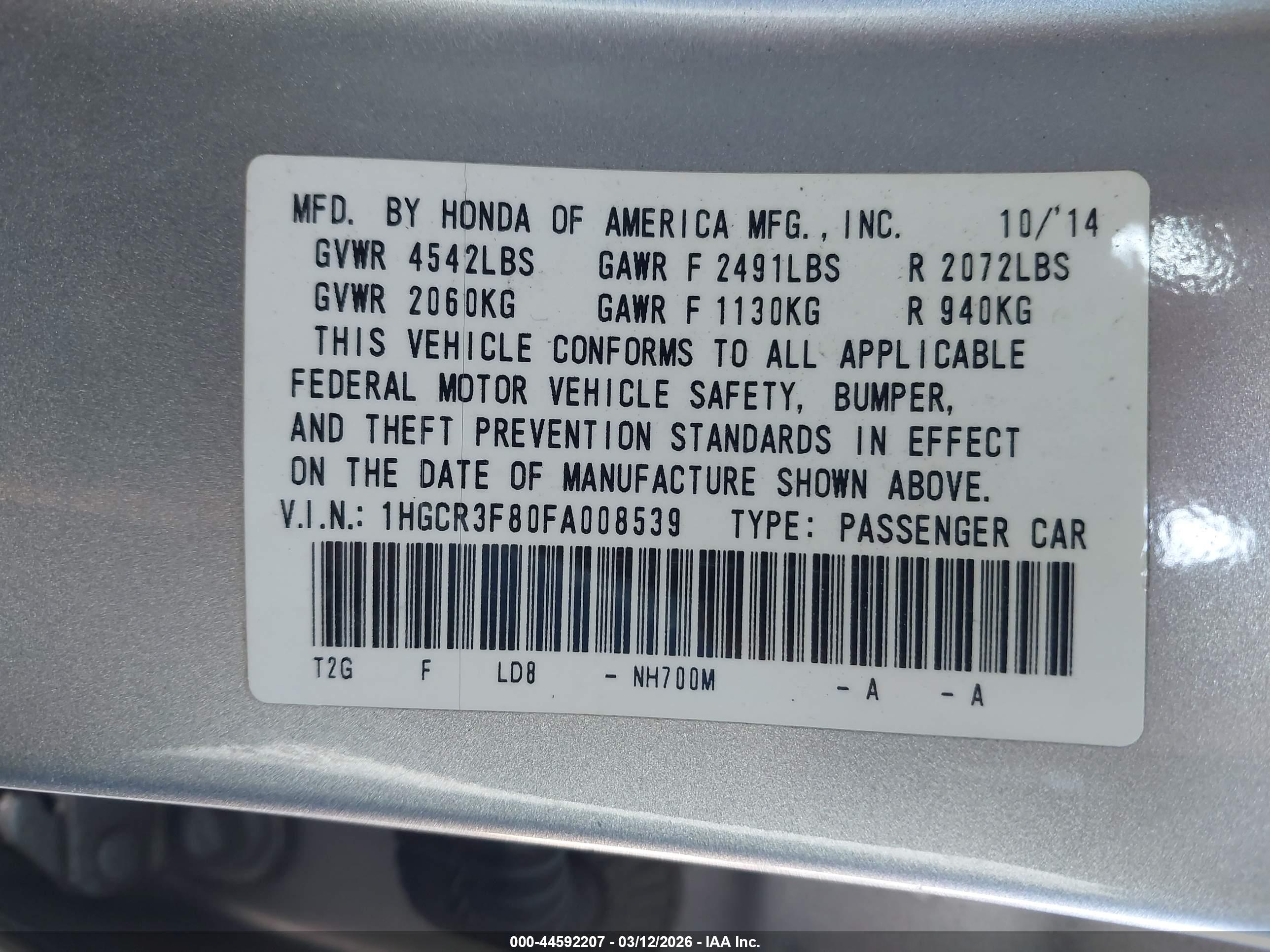 HONDA ACCORD image 9