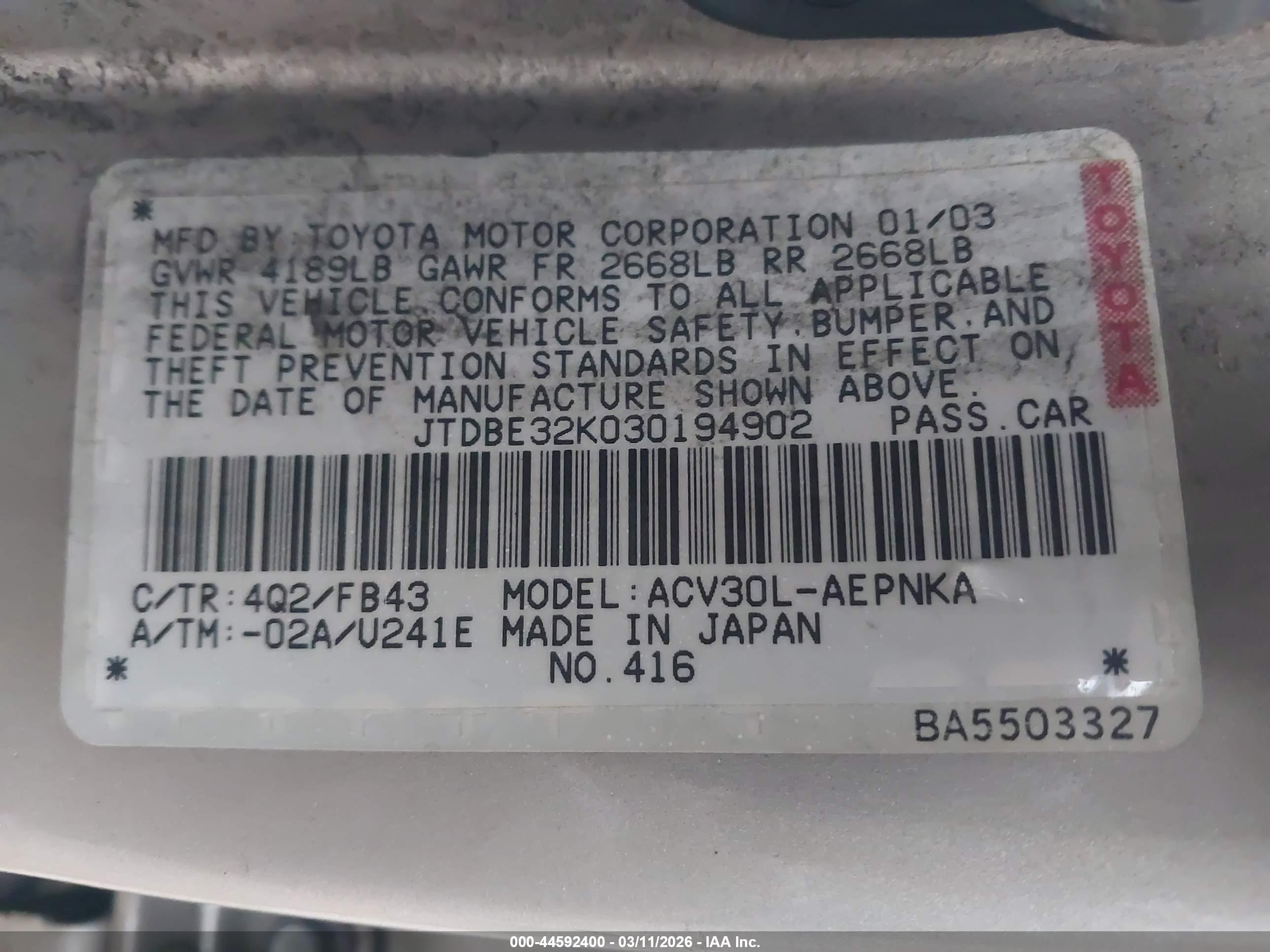 TOYOTA CAMRY image 9