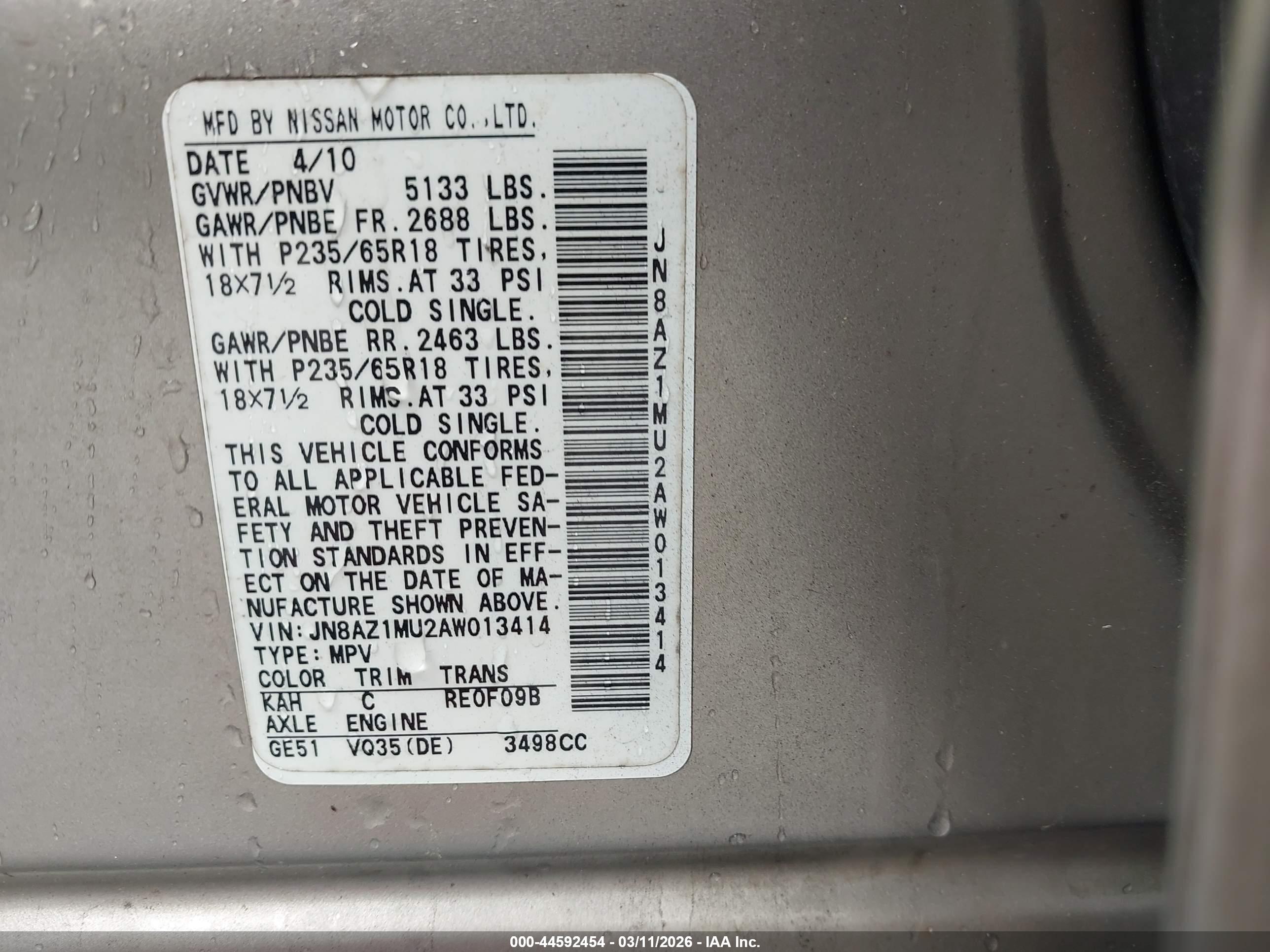 NISSAN MURANO image 9