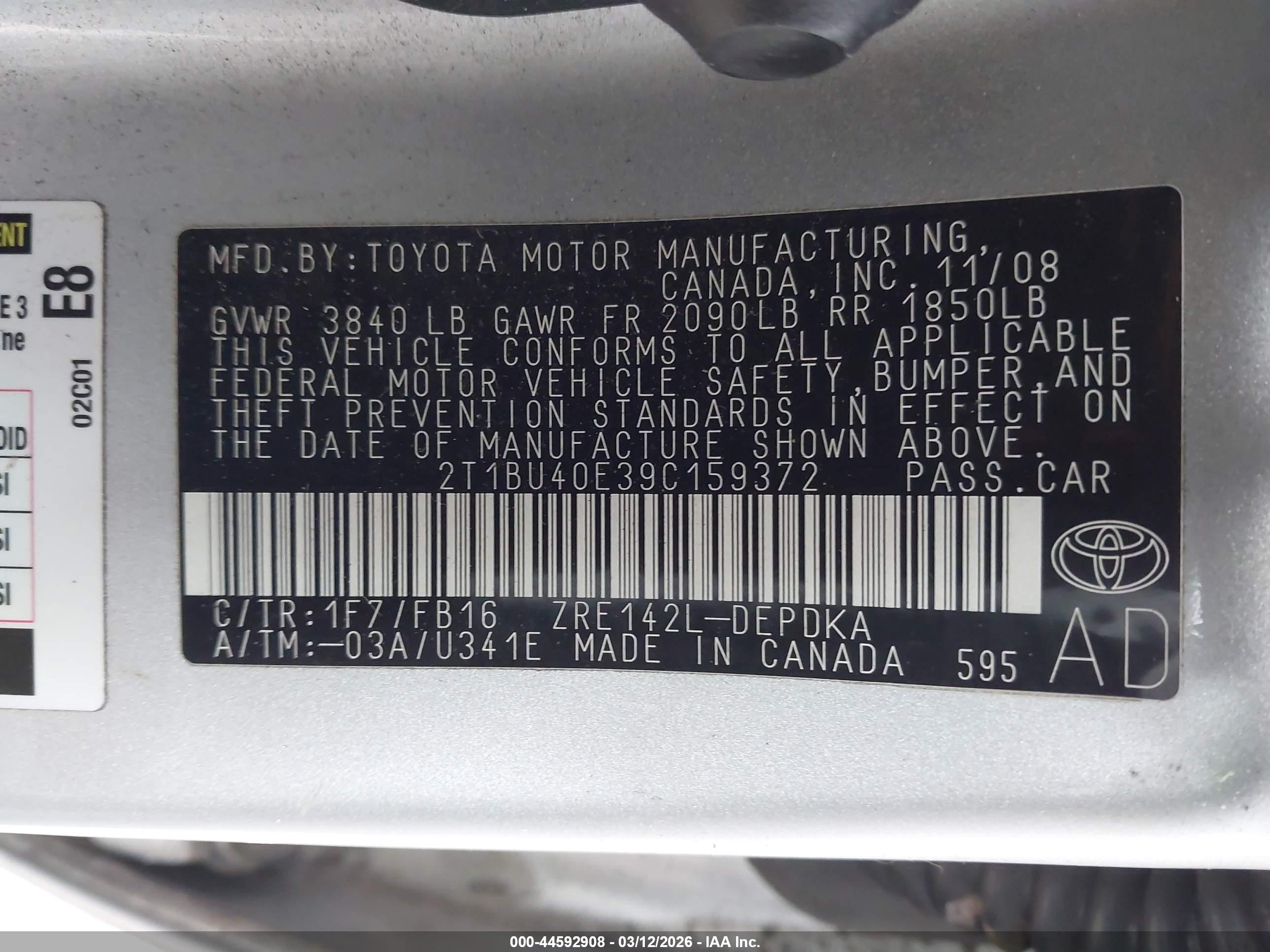 TOYOTA COROLLA image 9