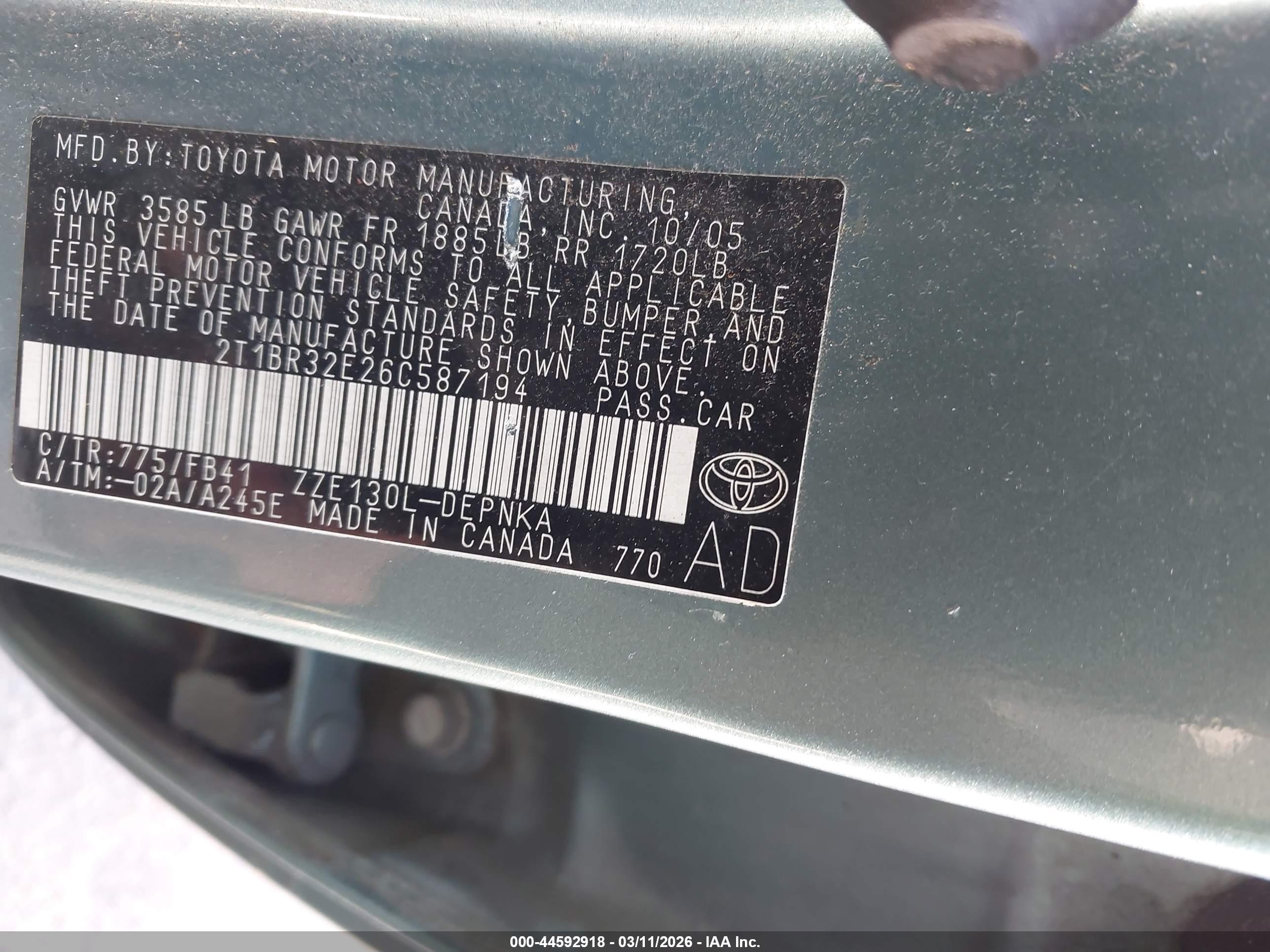 TOYOTA COROLLA image 9