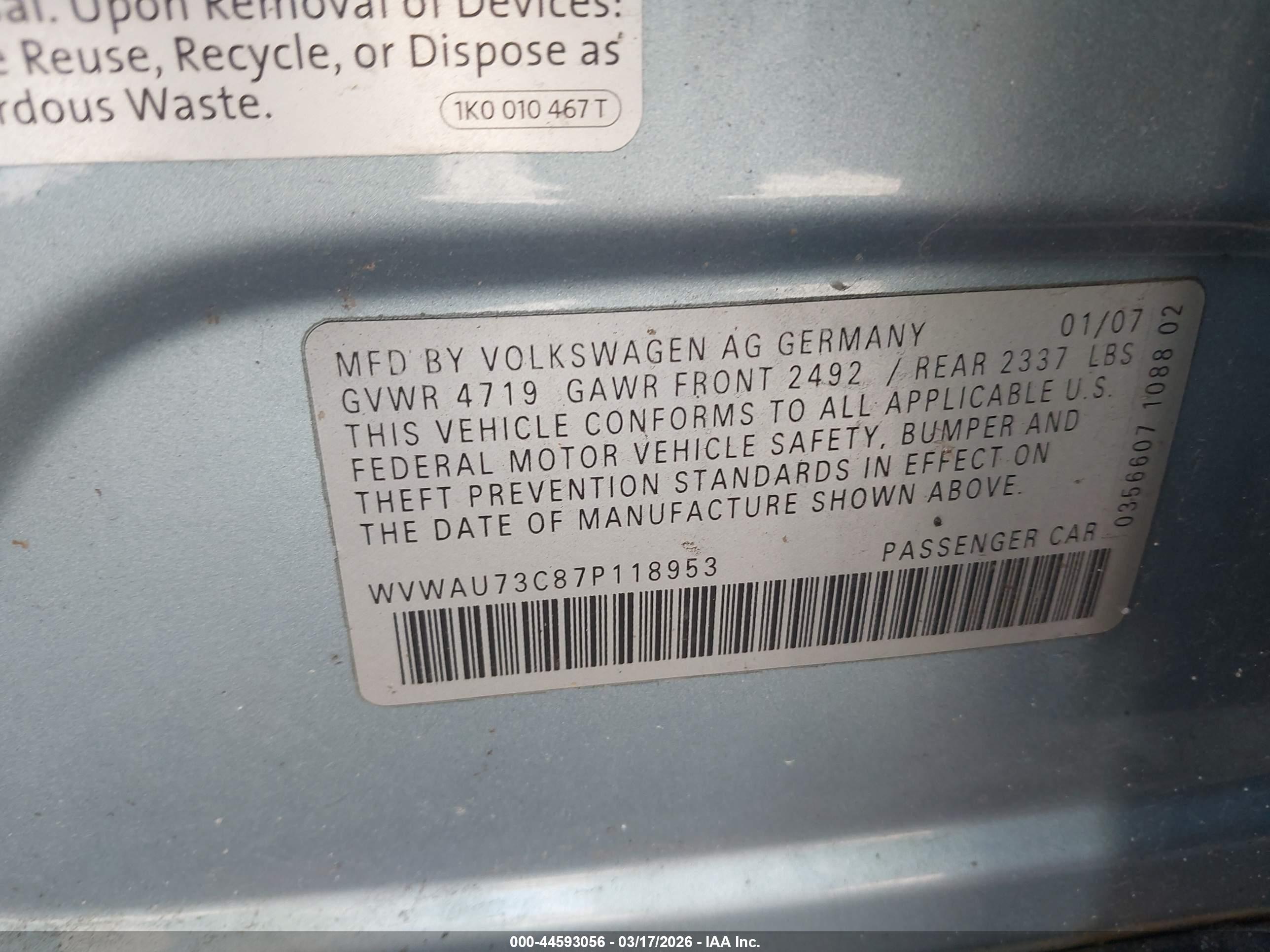 VOLKSWAGEN PASSAT image 9