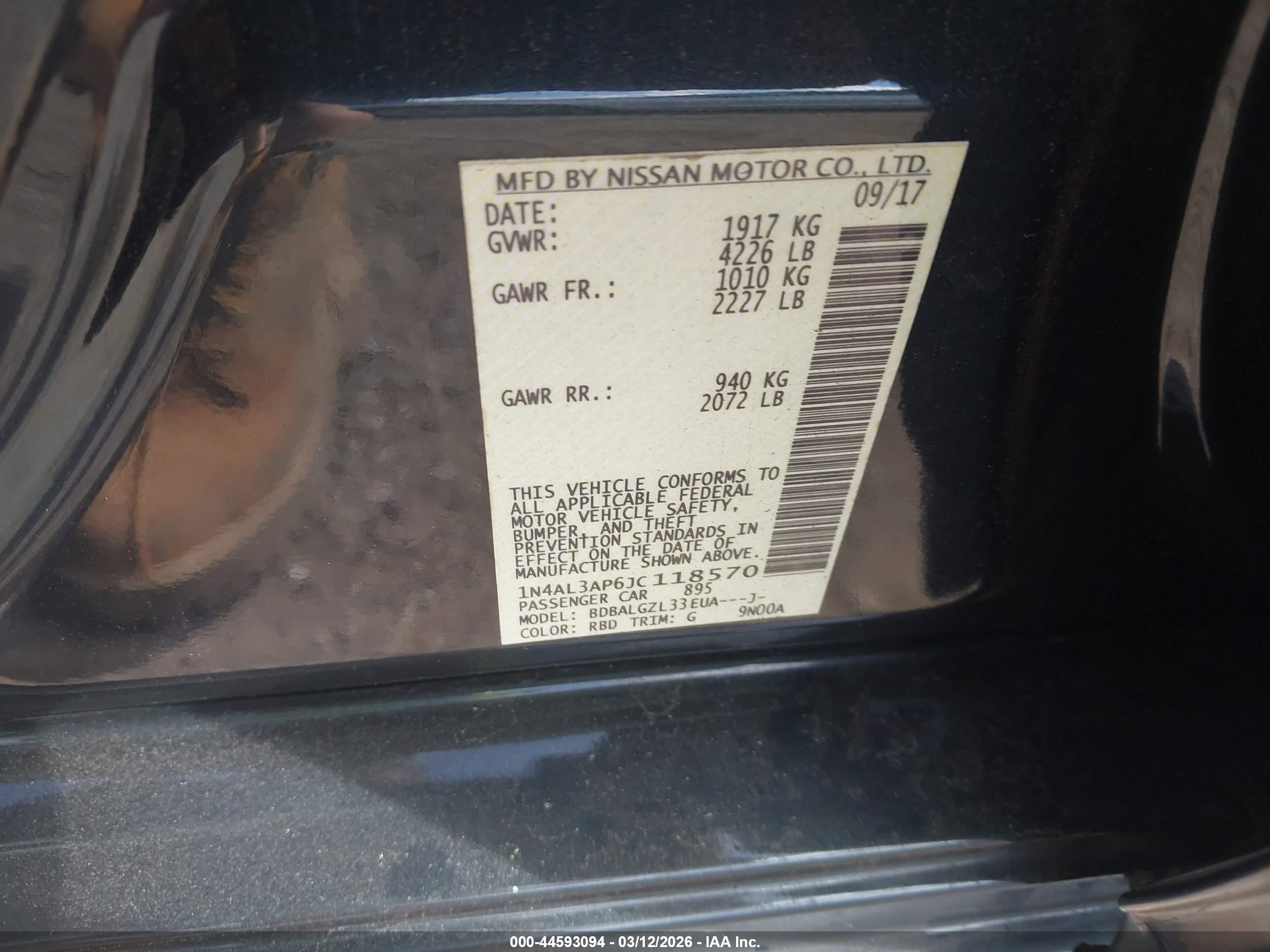 NISSAN ALTIMA image 9
