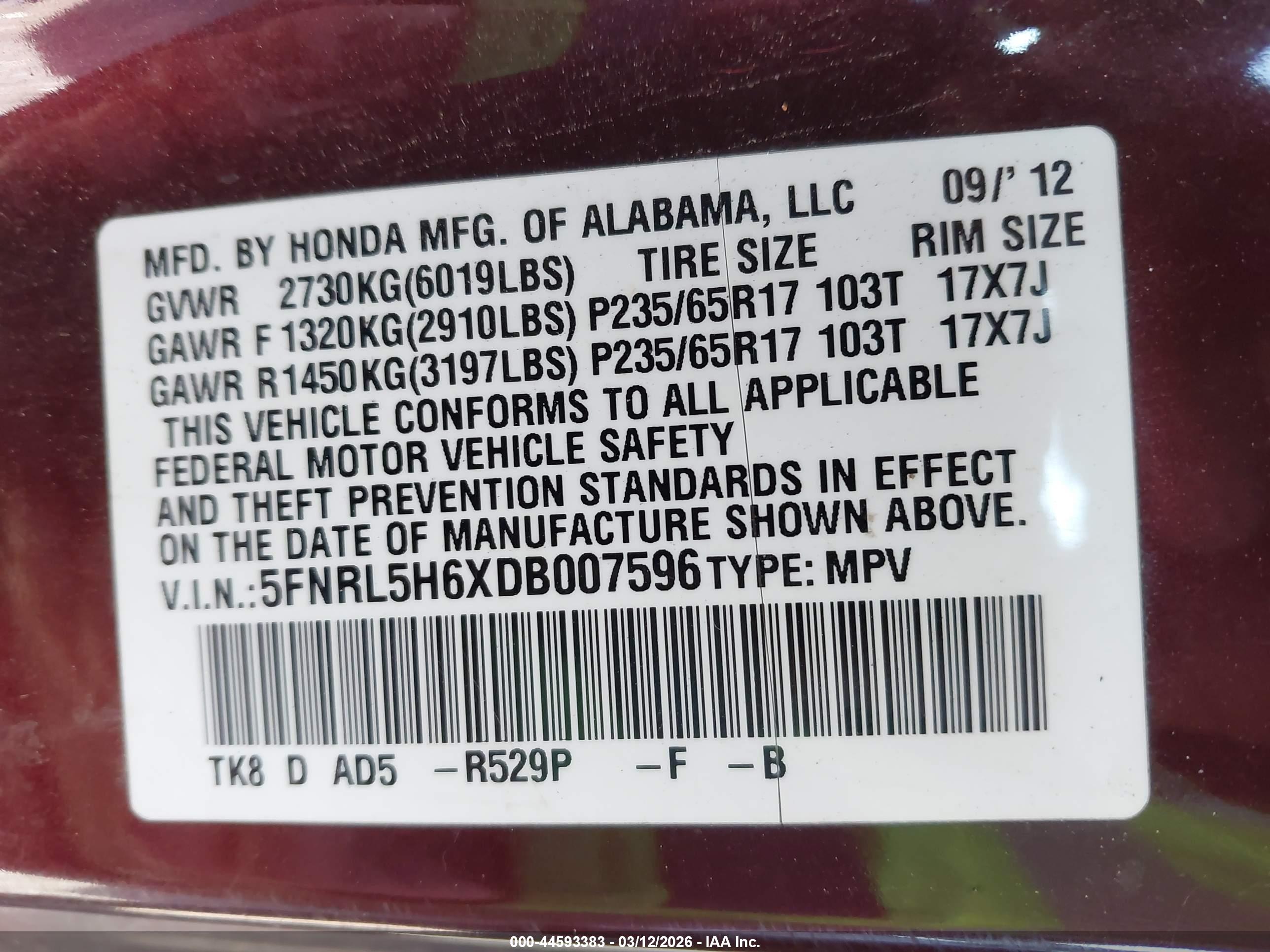 HONDA ODYSSEY image 9