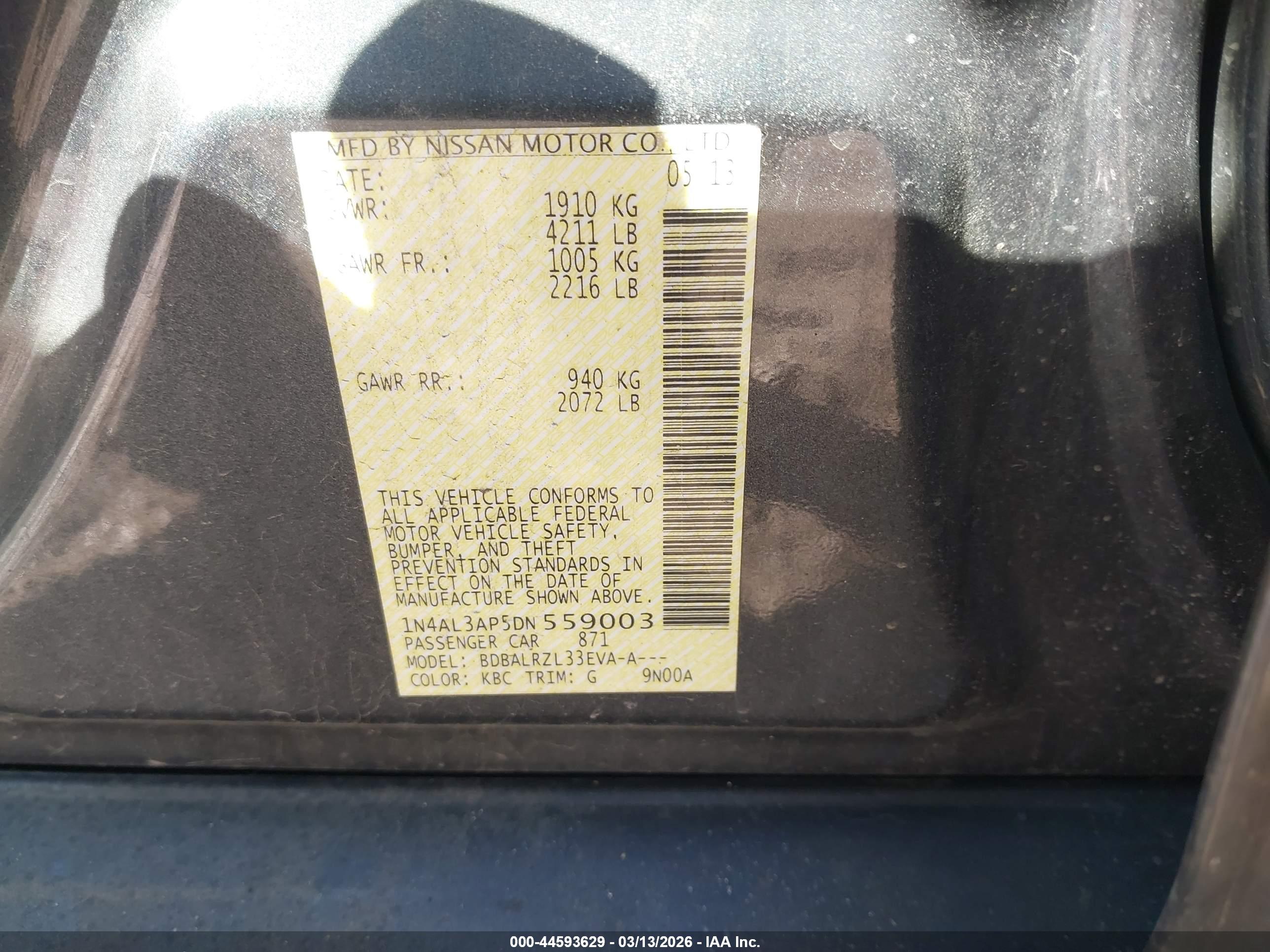 NISSAN ALTIMA image 9