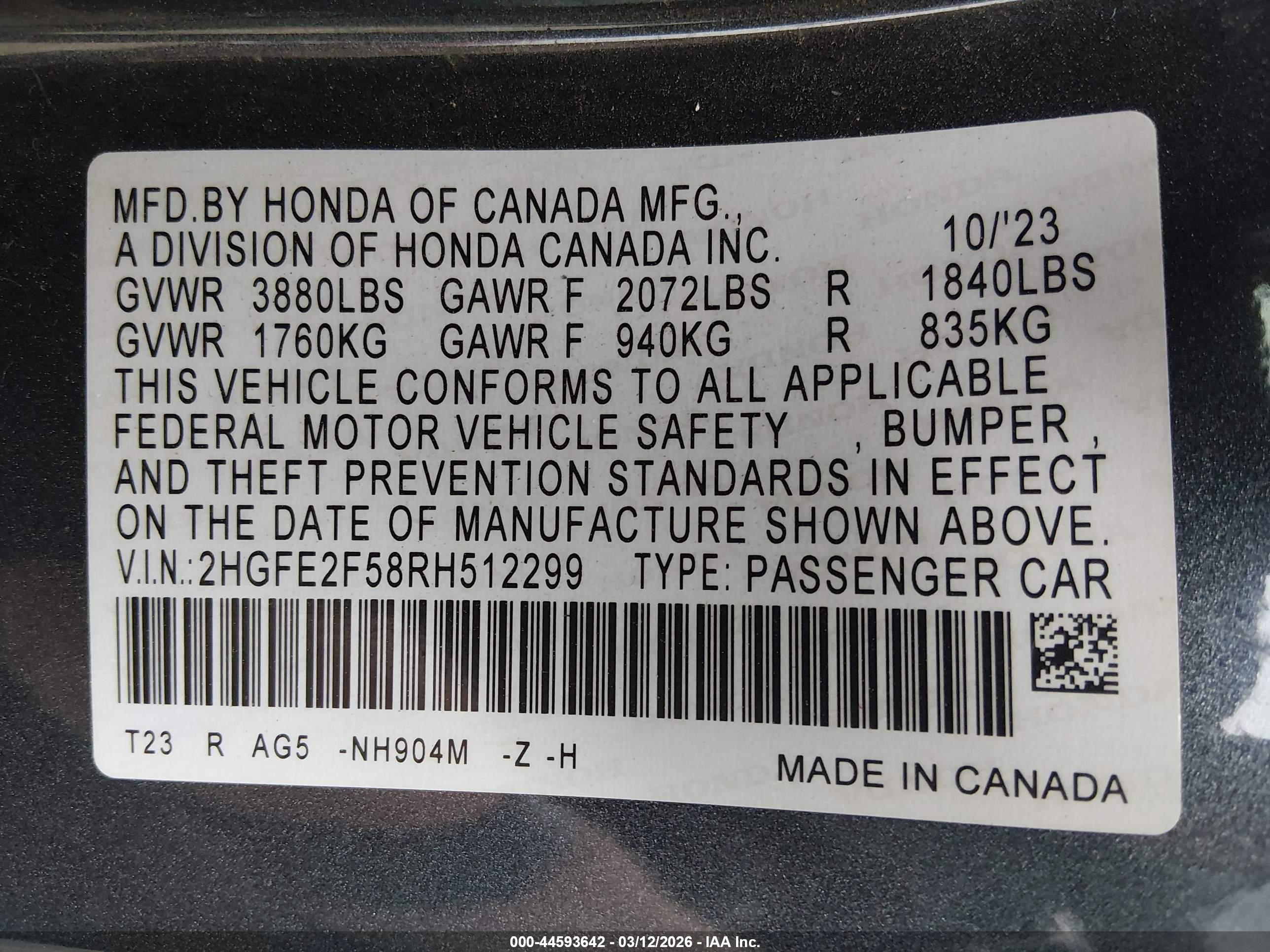 HONDA CIVIC image 9