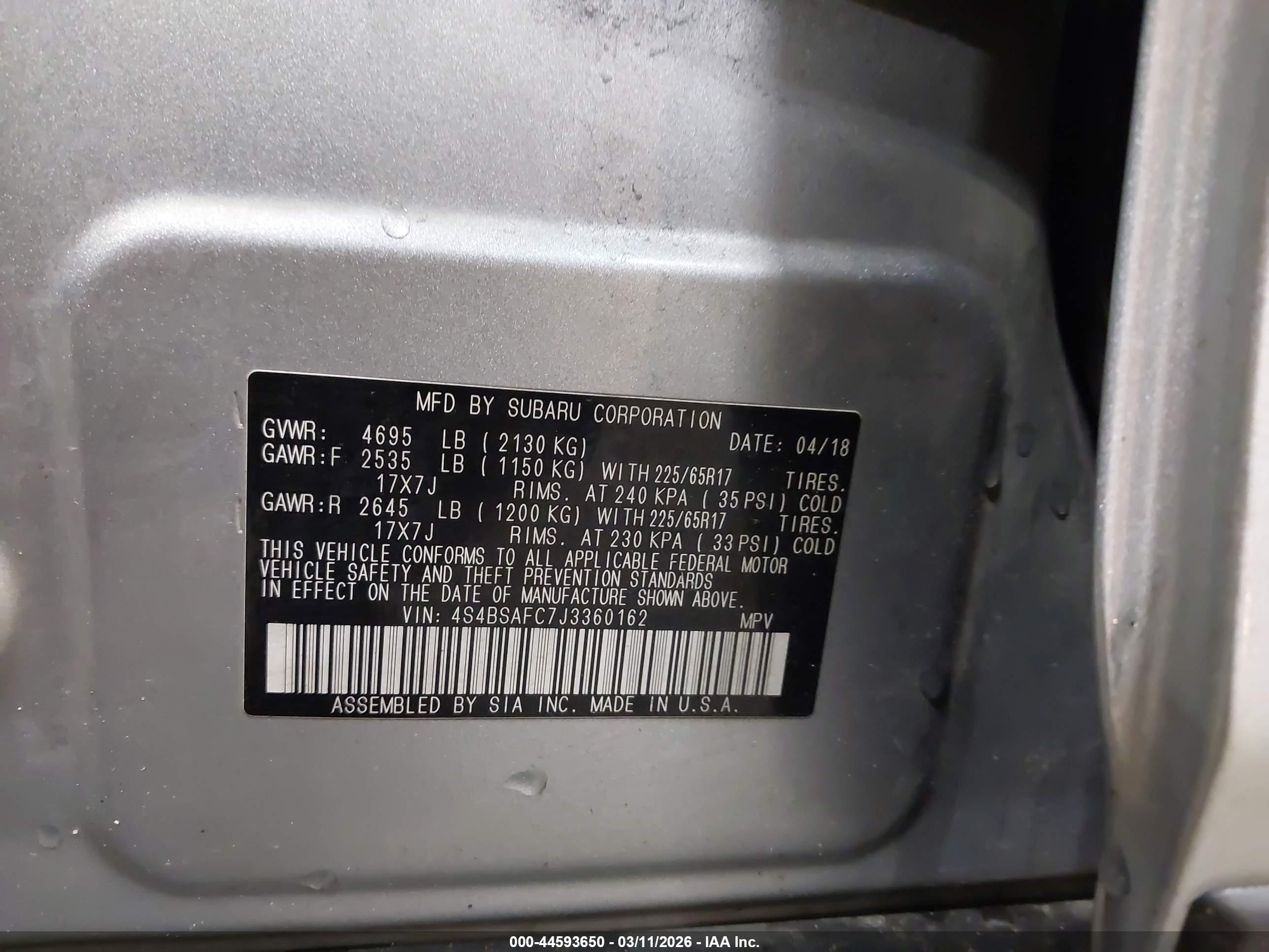 SUBARU OUTBACK image 9