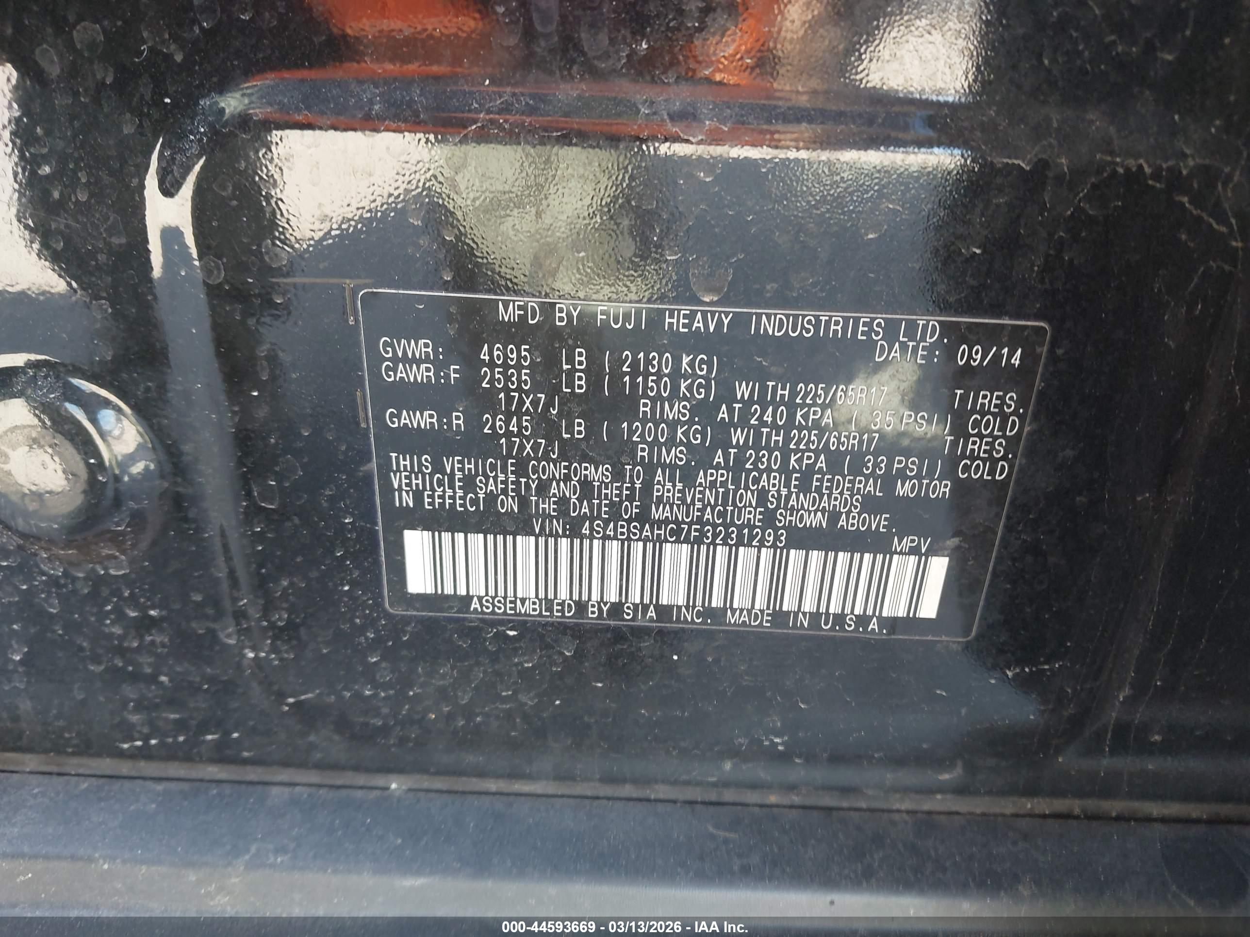 SUBARU OUTBACK image 9
