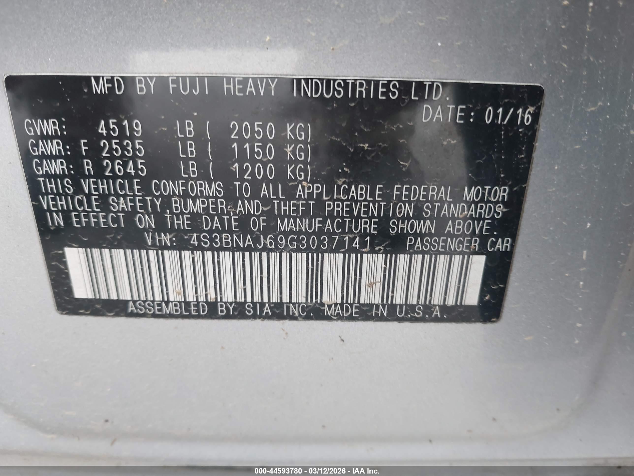 SUBARU LEGACY image 9