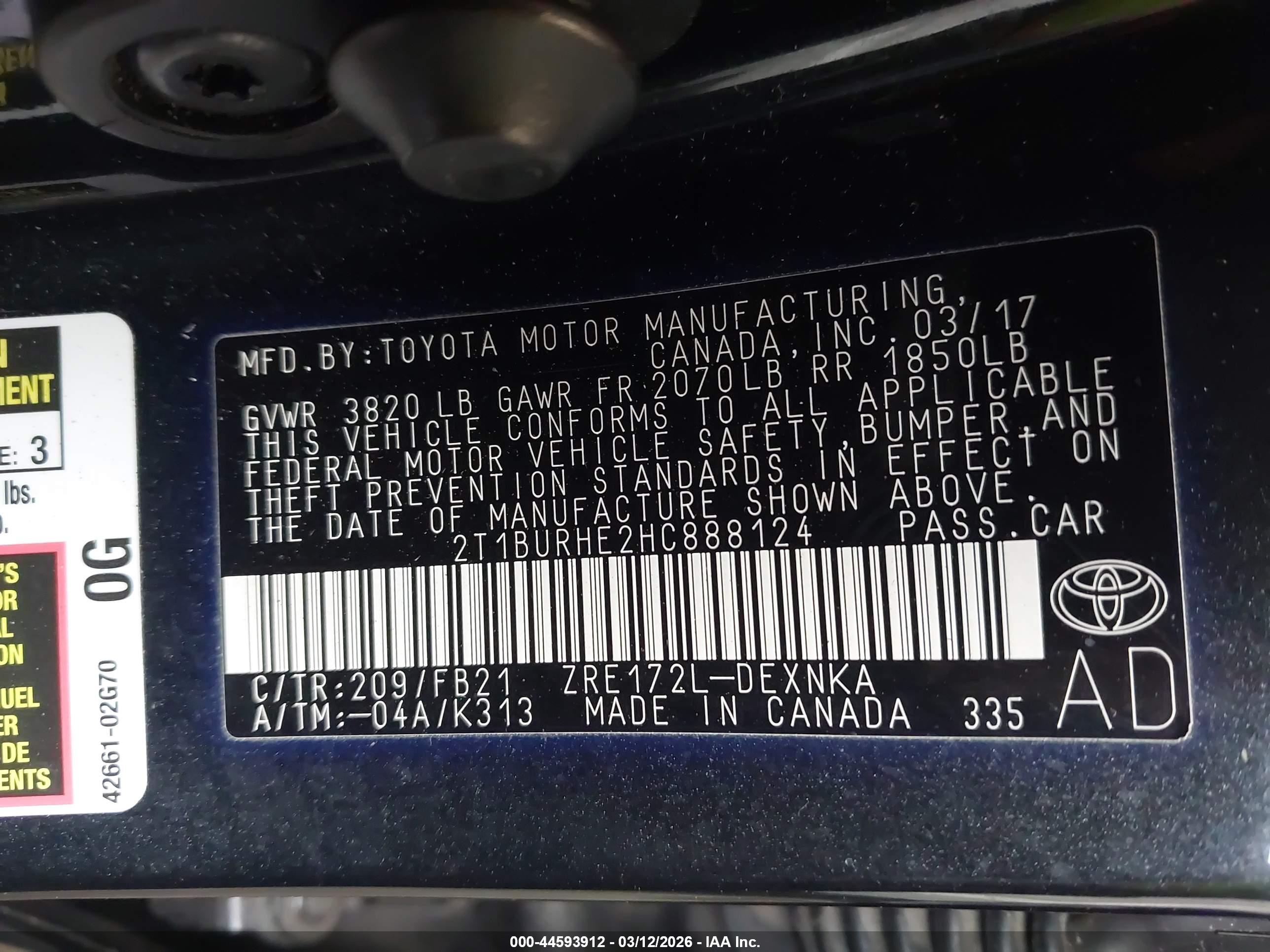 TOYOTA COROLLA image 9