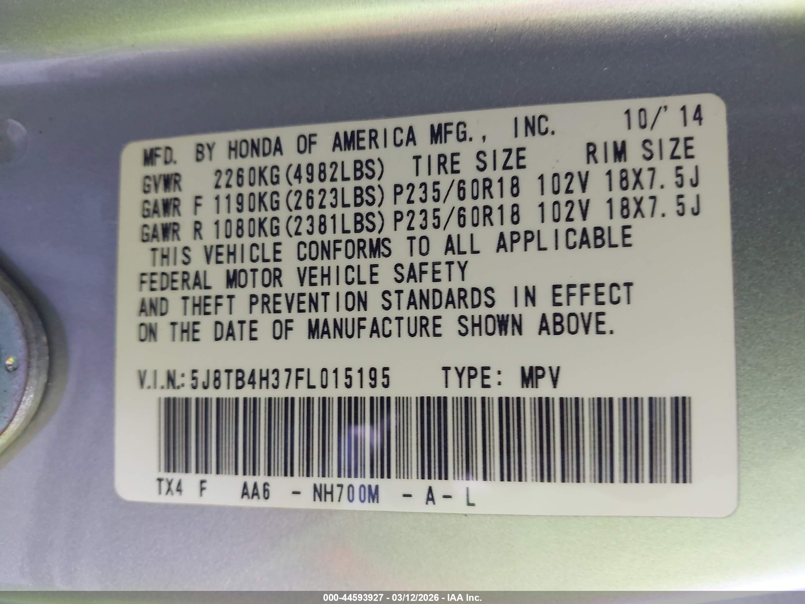 ACURA RDX image 9