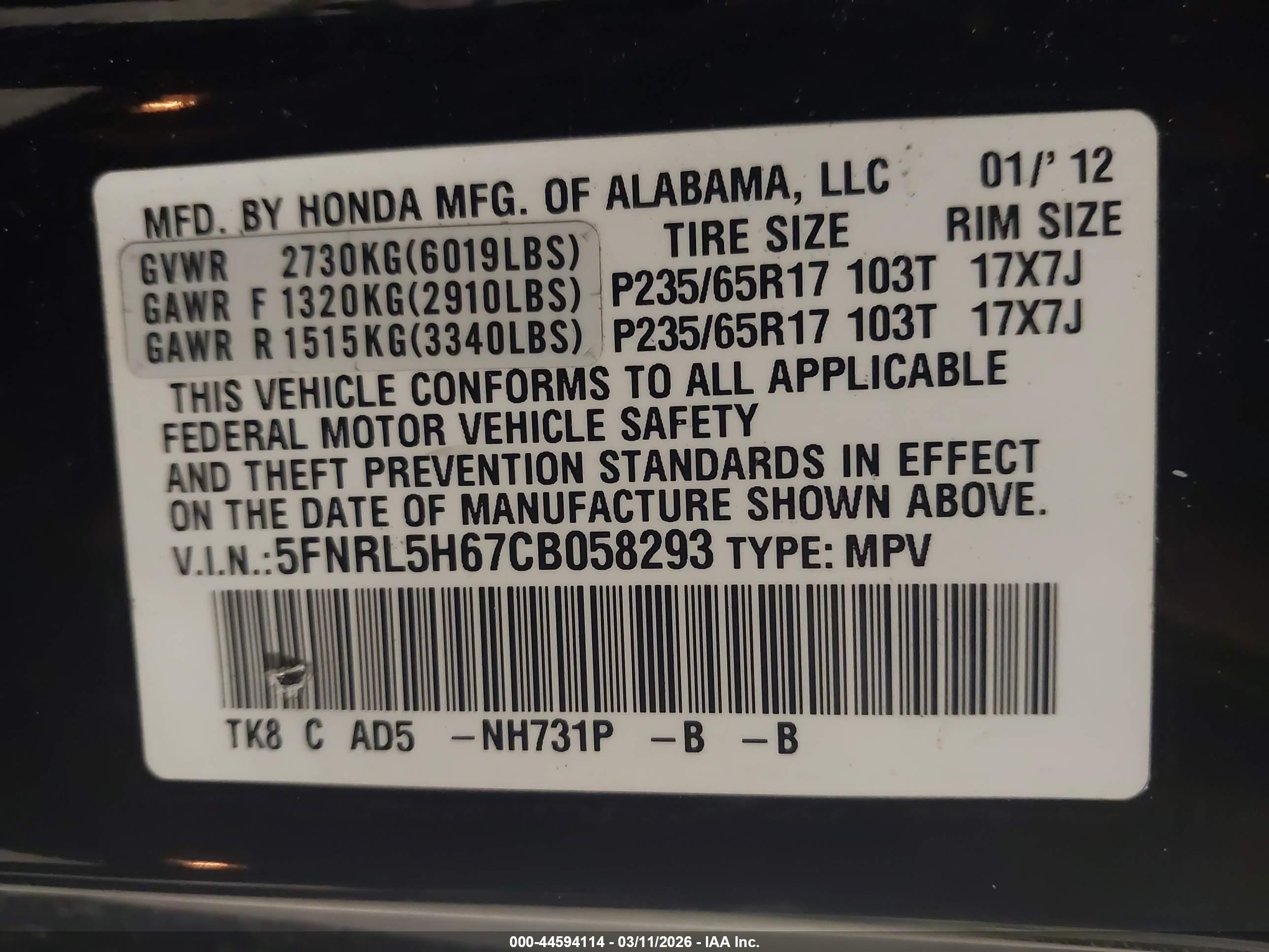 HONDA ODYSSEY image 9