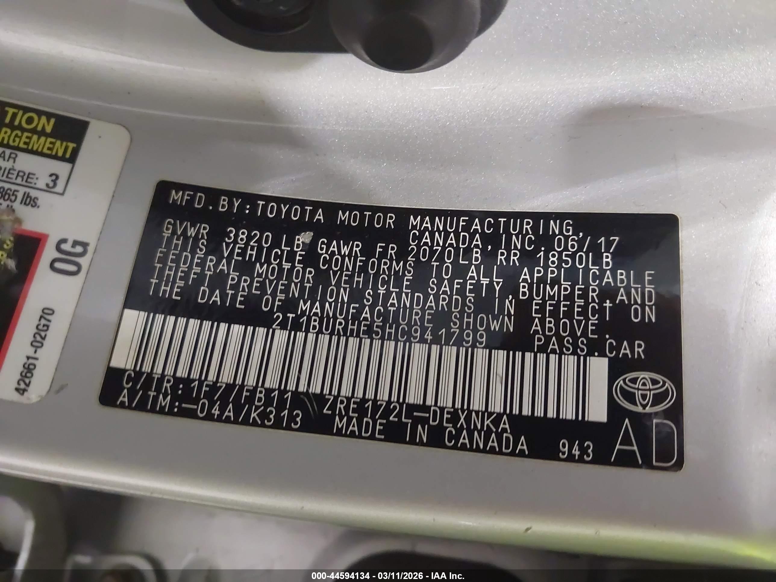 TOYOTA COROLLA image 9