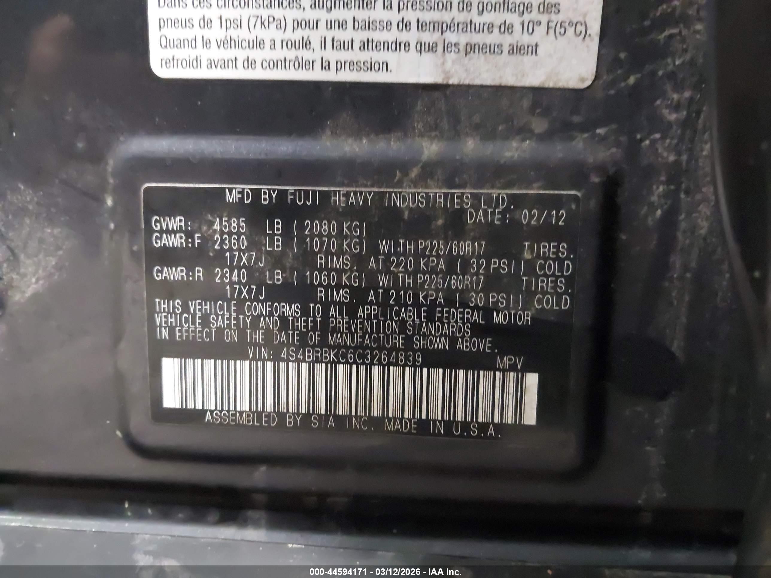 SUBARU OUTBACK image 9