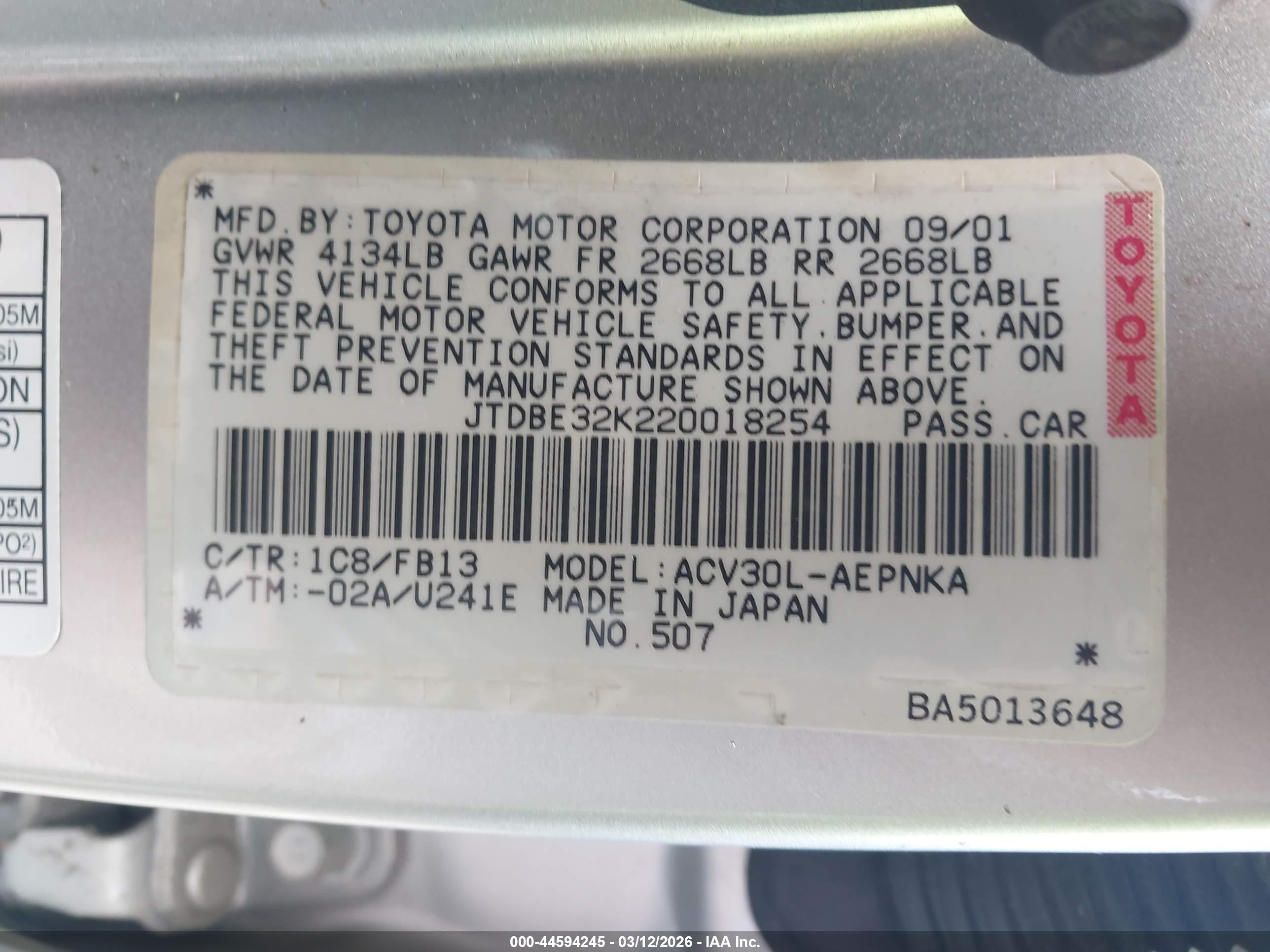 TOYOTA CAMRY image 9