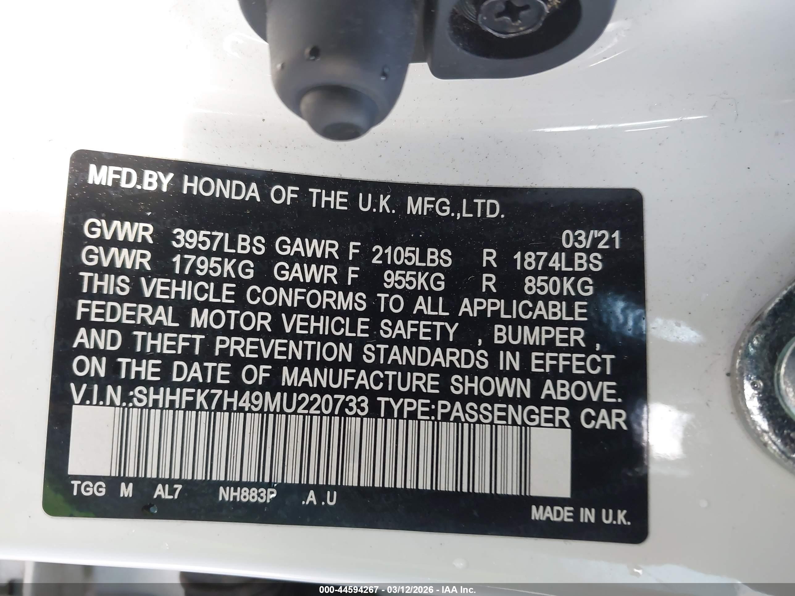 HONDA CIVIC image 9