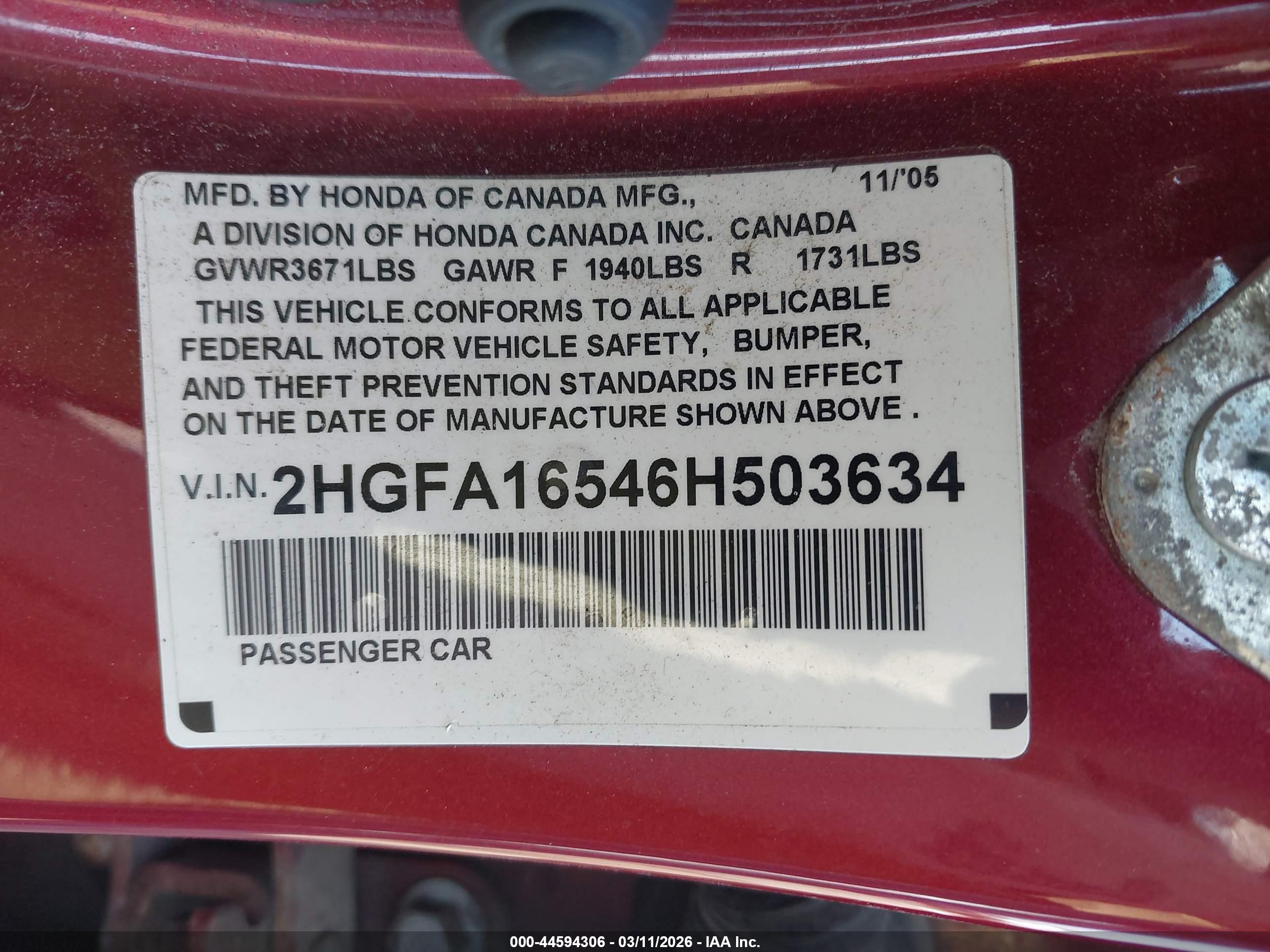 HONDA CIVIC image 9
