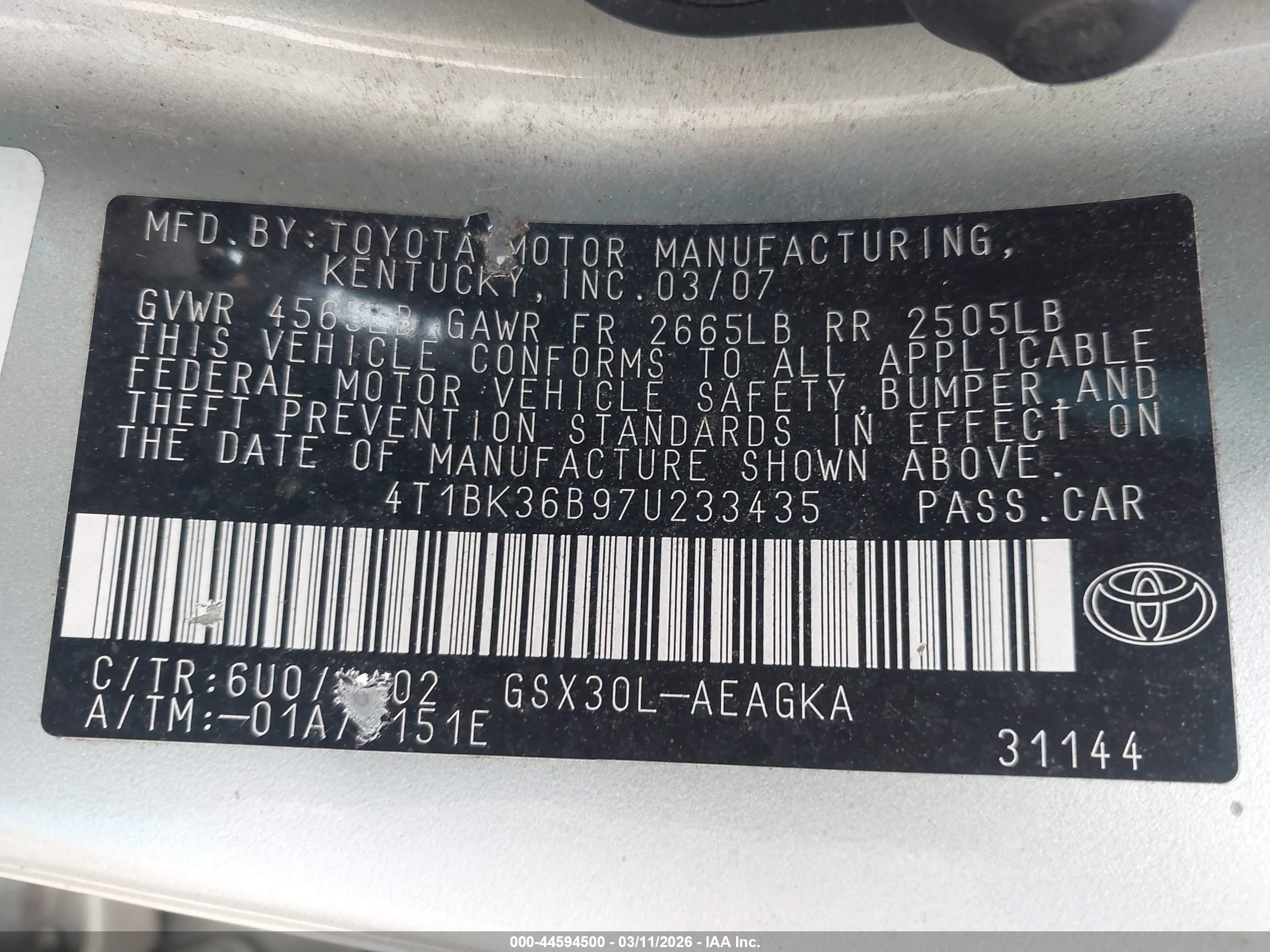 TOYOTA AVALON image 9