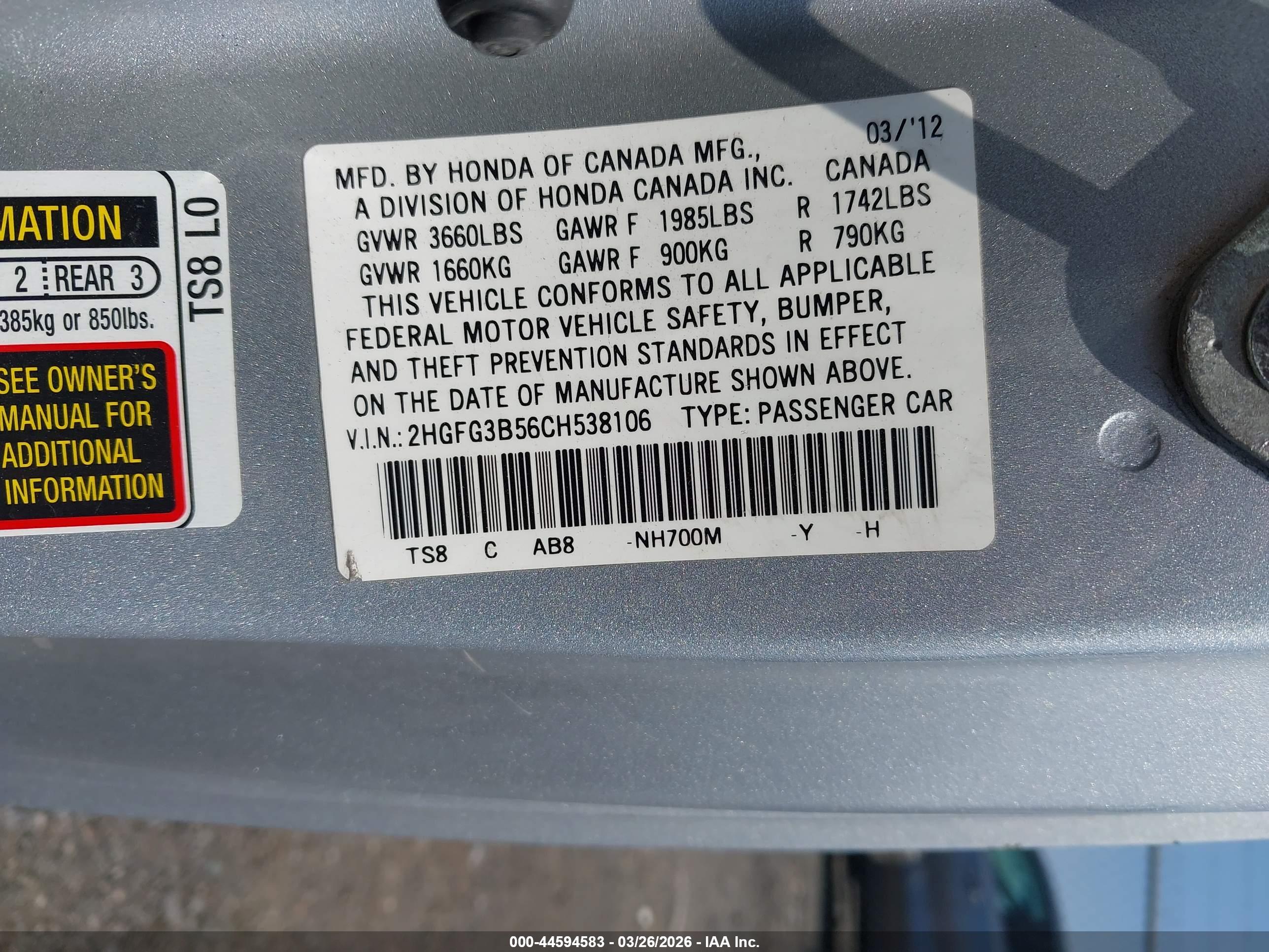HONDA CIVIC image 9