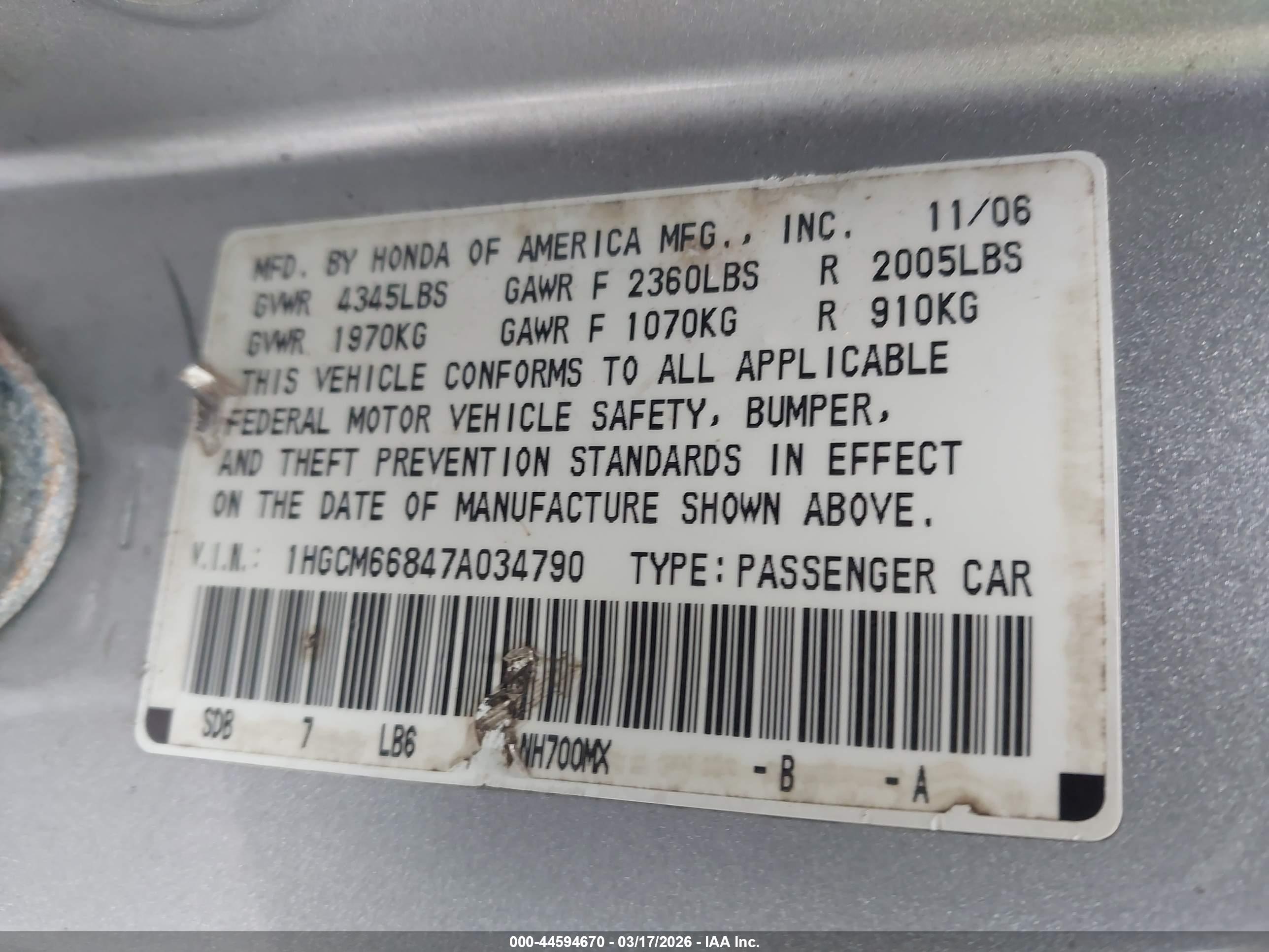 HONDA ACCORD image 9