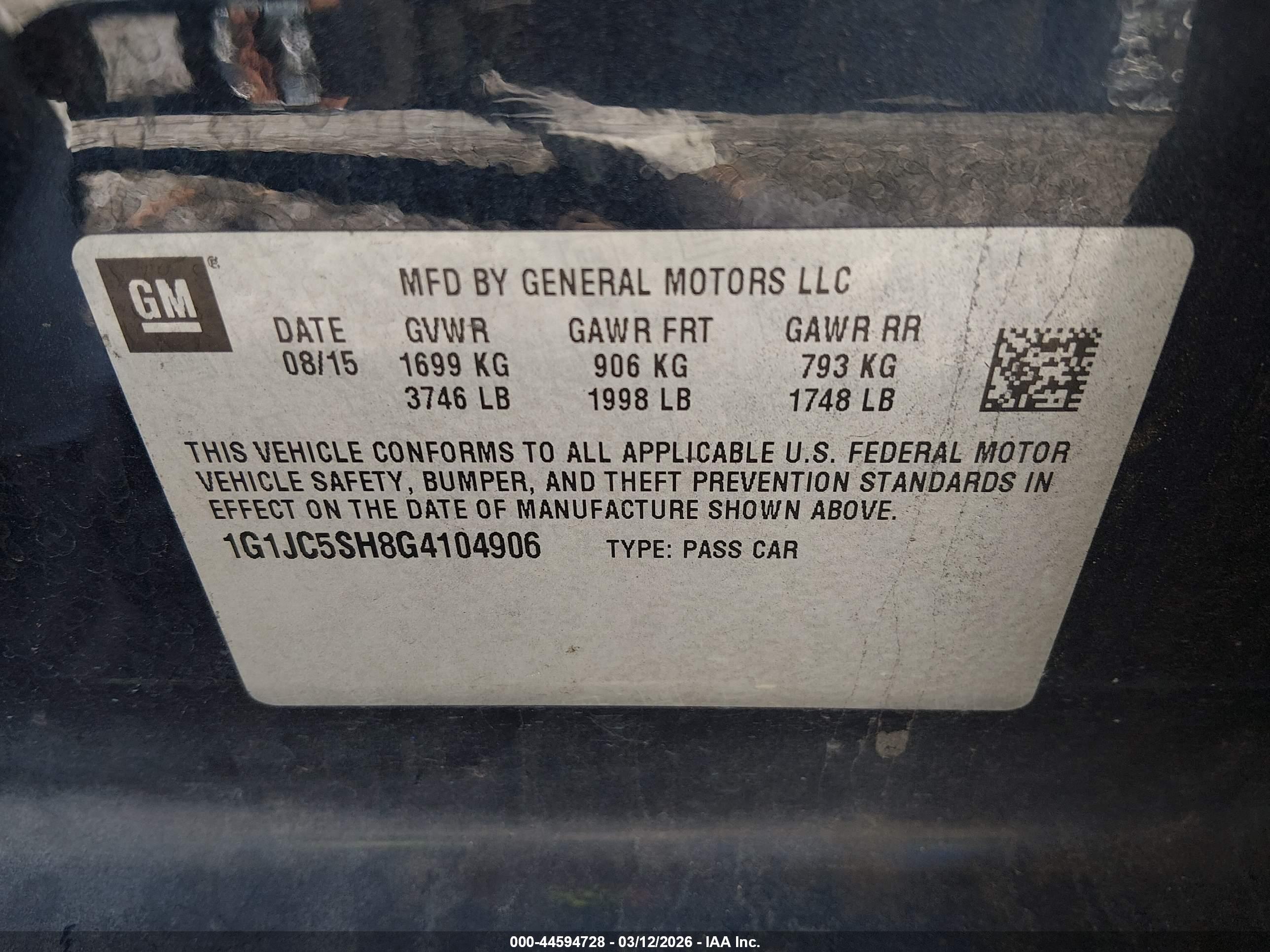 CHEVROLET SONIC image 9