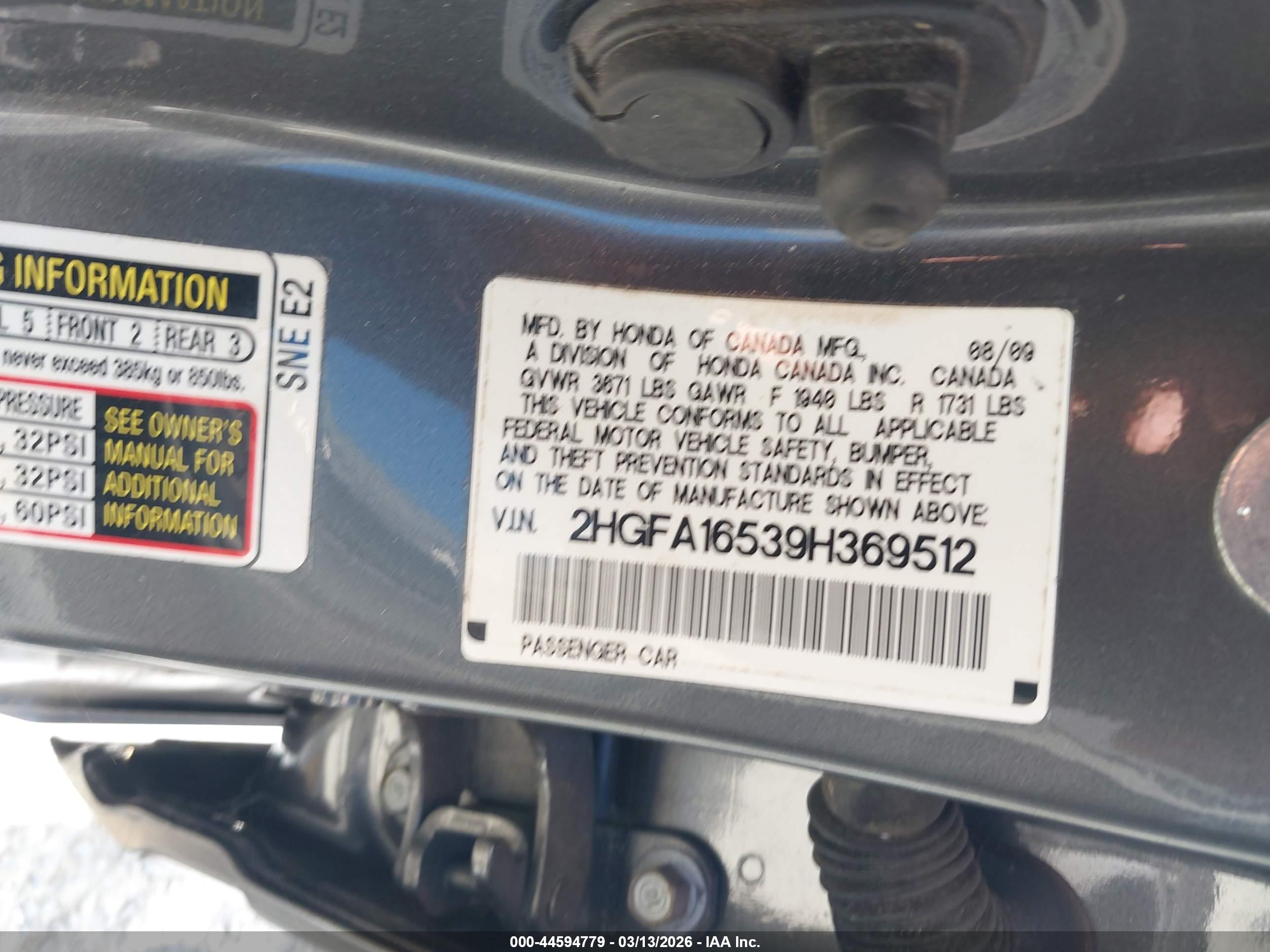 HONDA CIVIC image 9