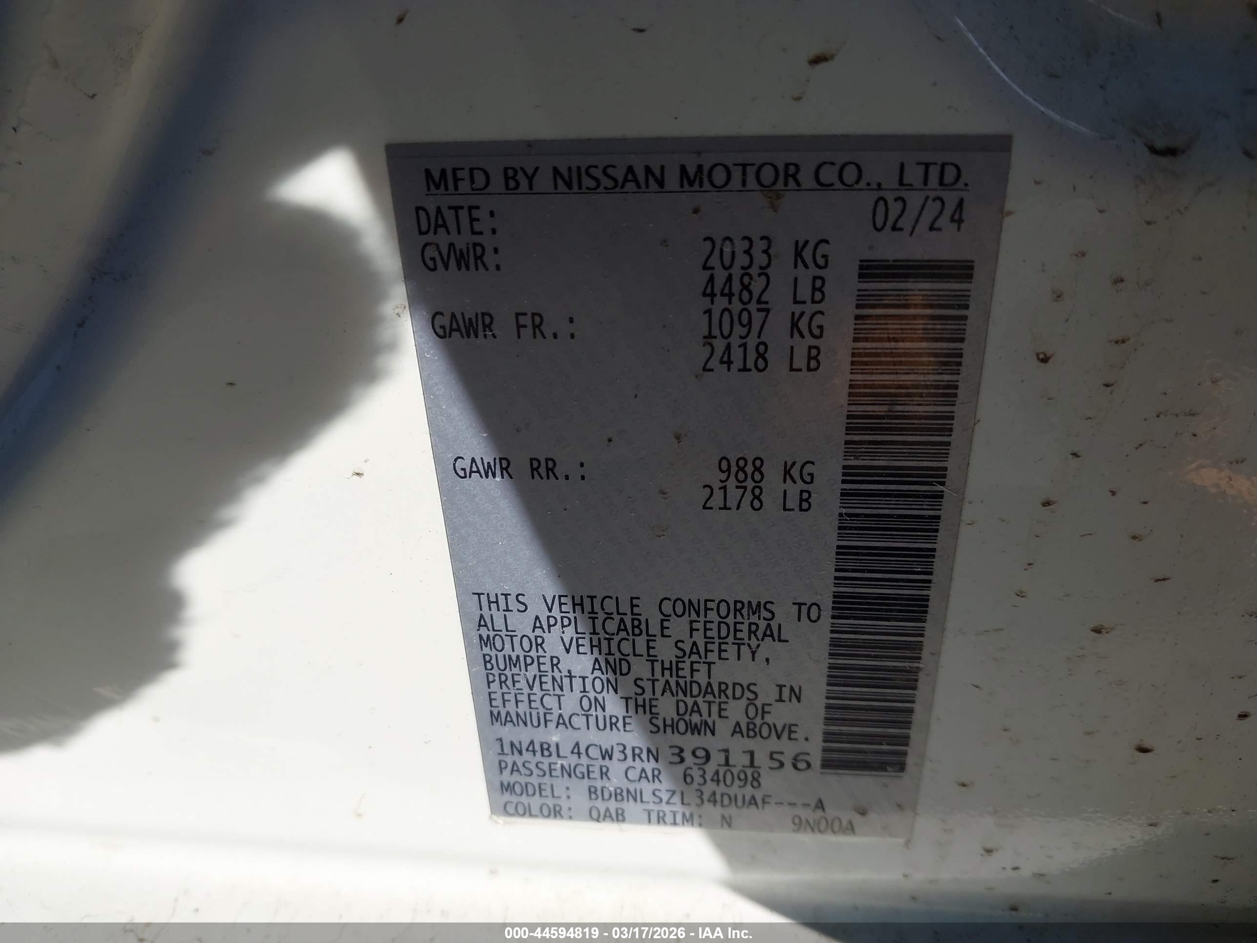 NISSAN ALTIMA image 9