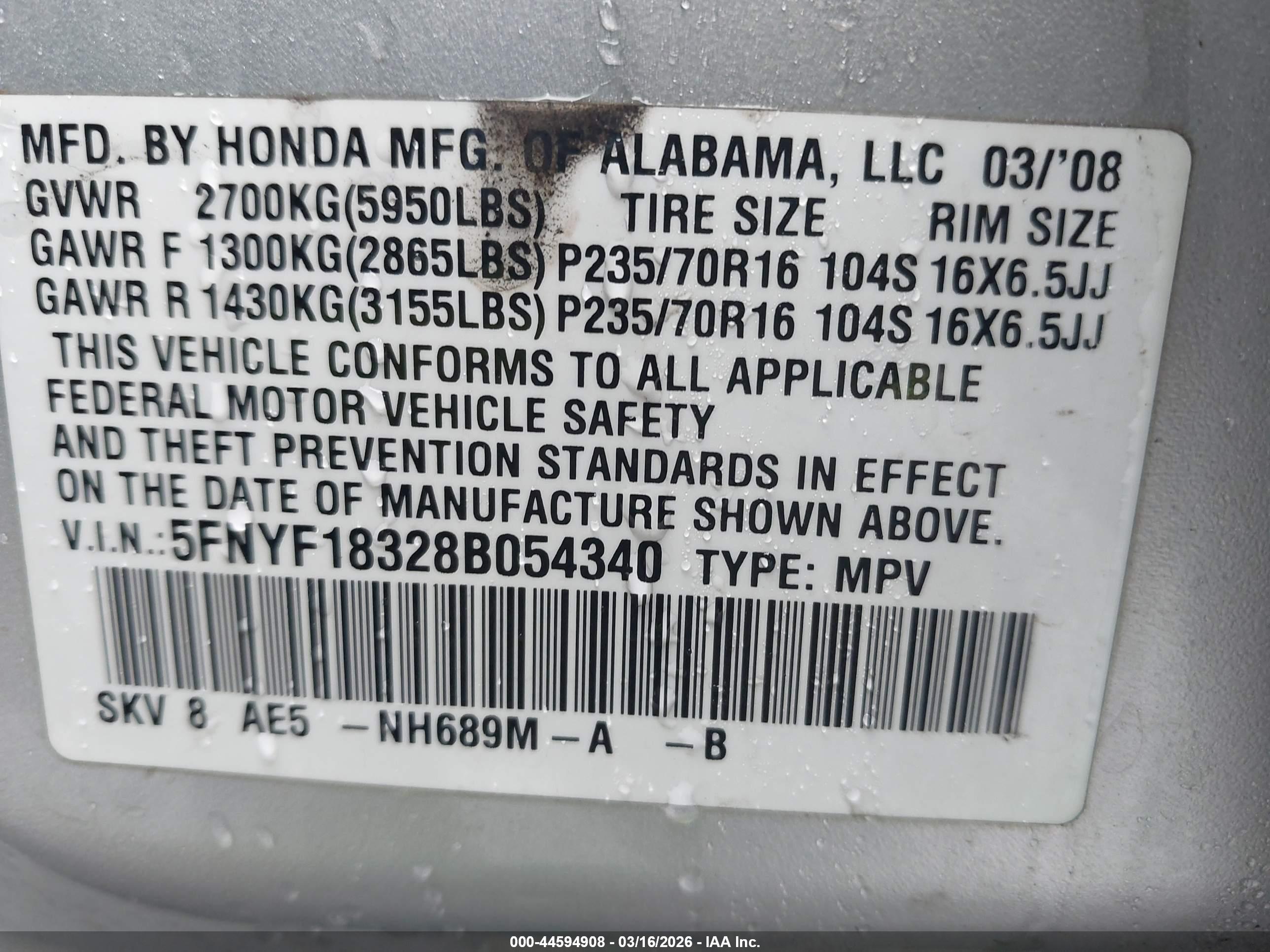 HONDA PILOT image 9
