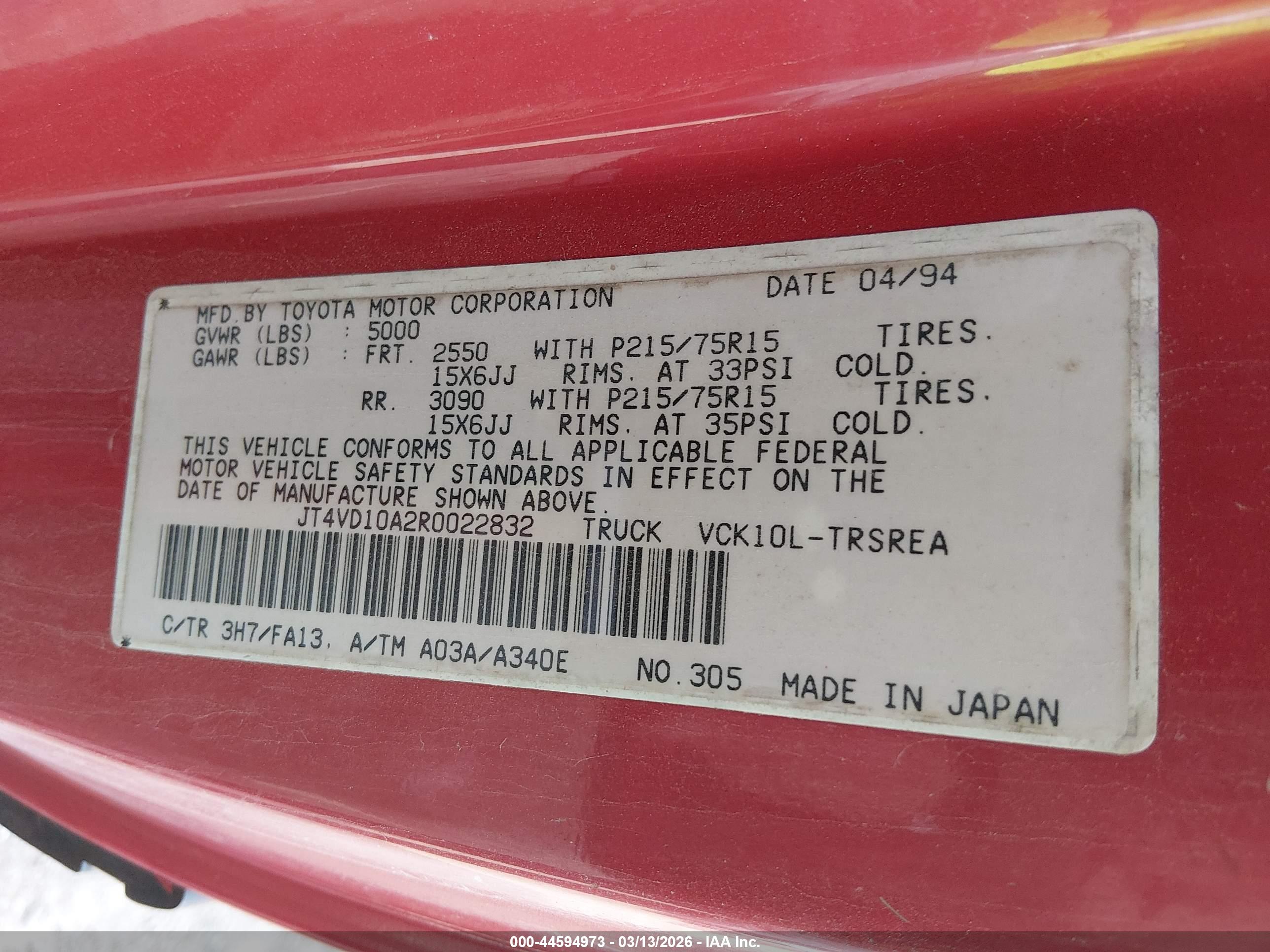 TOYOTA T100 image 9