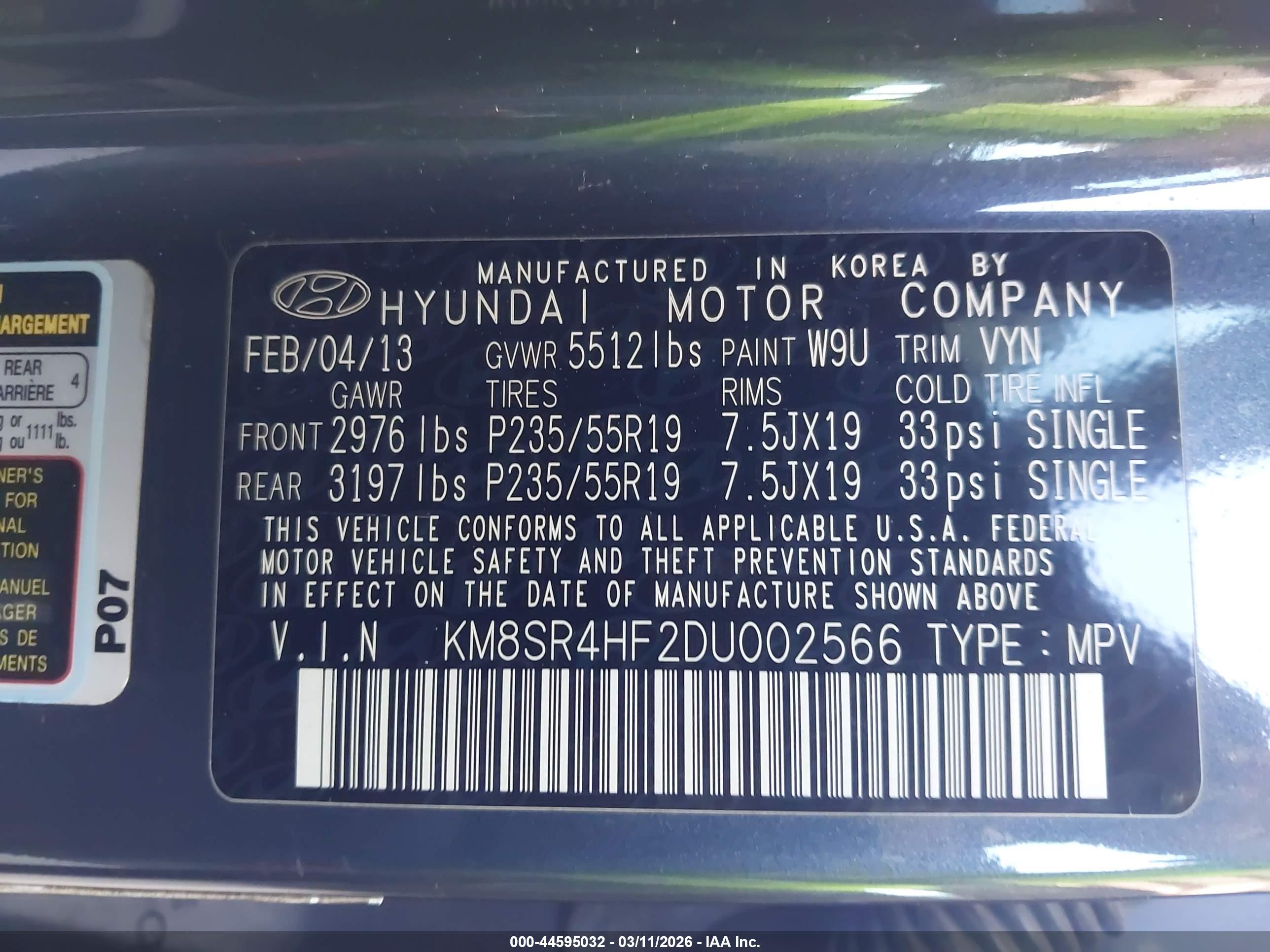HYUNDAI SANTA image 9