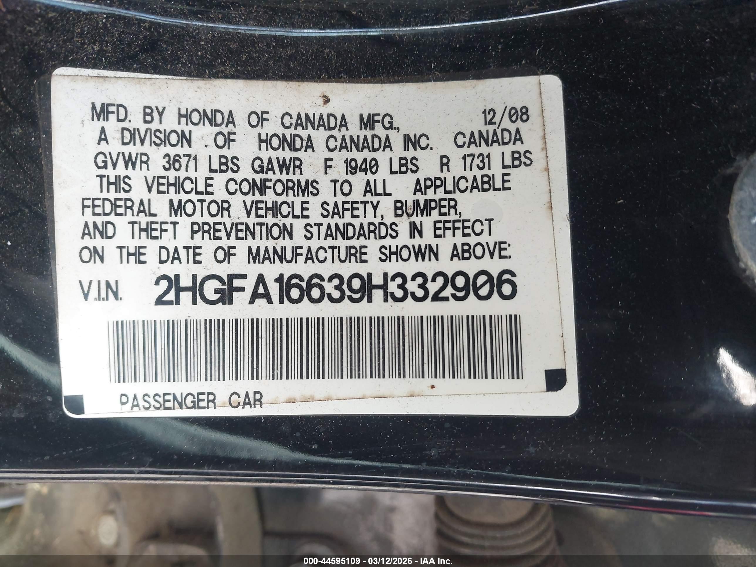 HONDA CIVIC image 9
