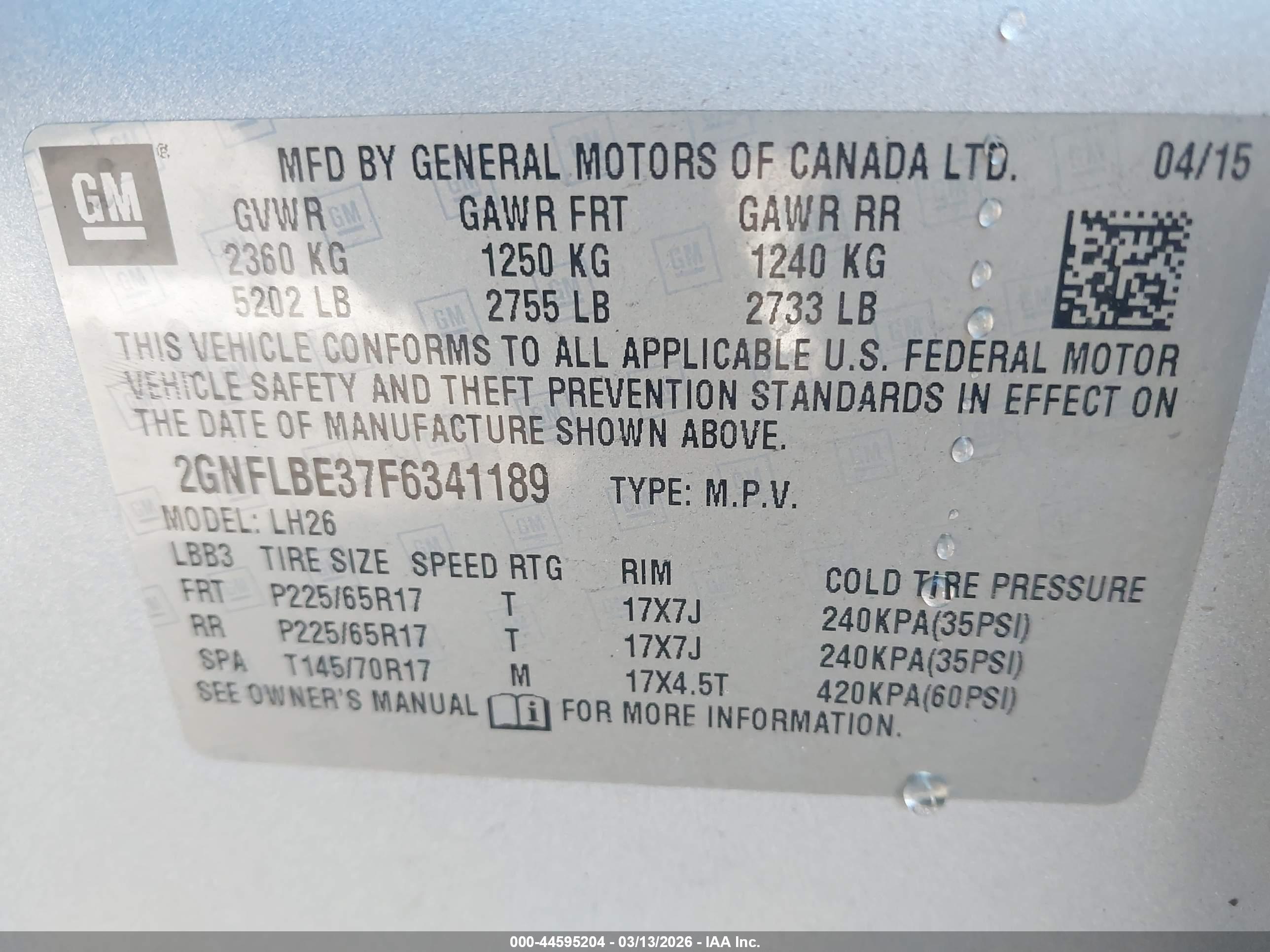 CHEVROLET EQUINOX image 9