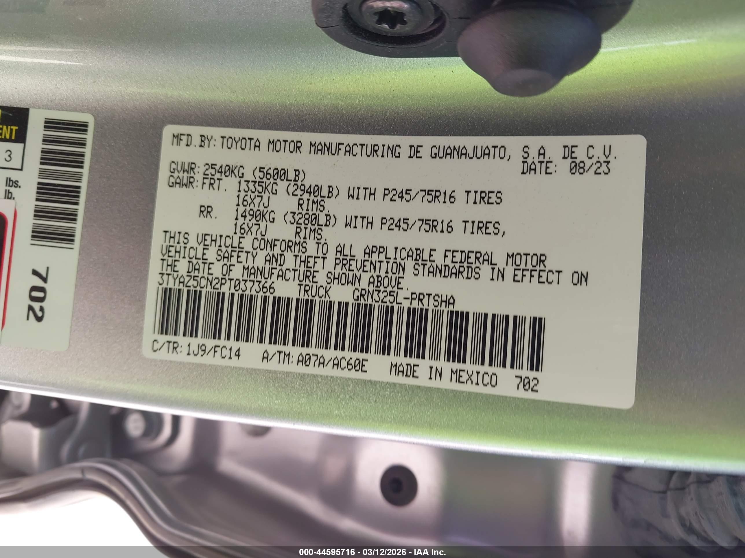 TOYOTA TACOMA image 9