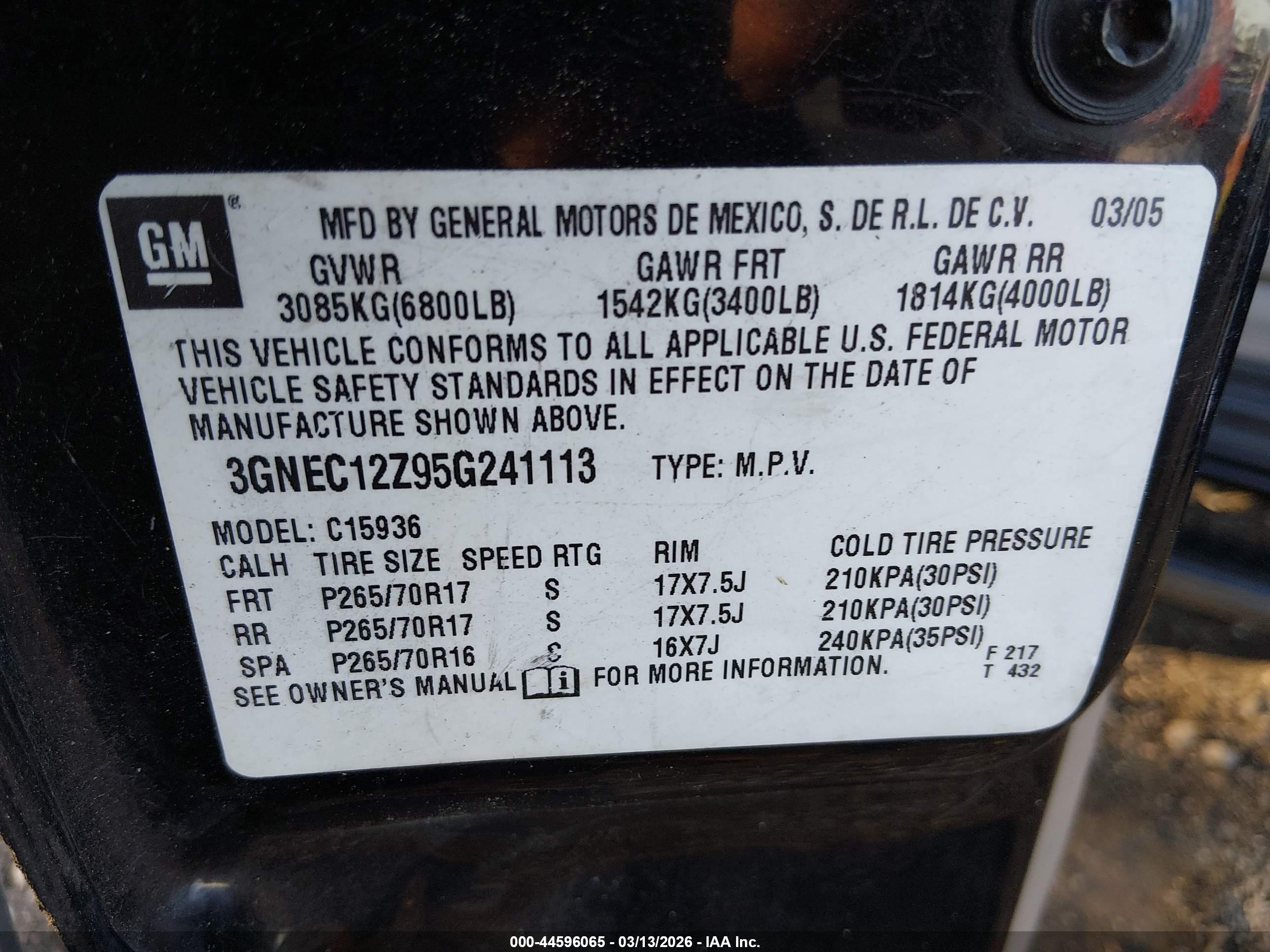 CHEVROLET AVALANCHE image 9