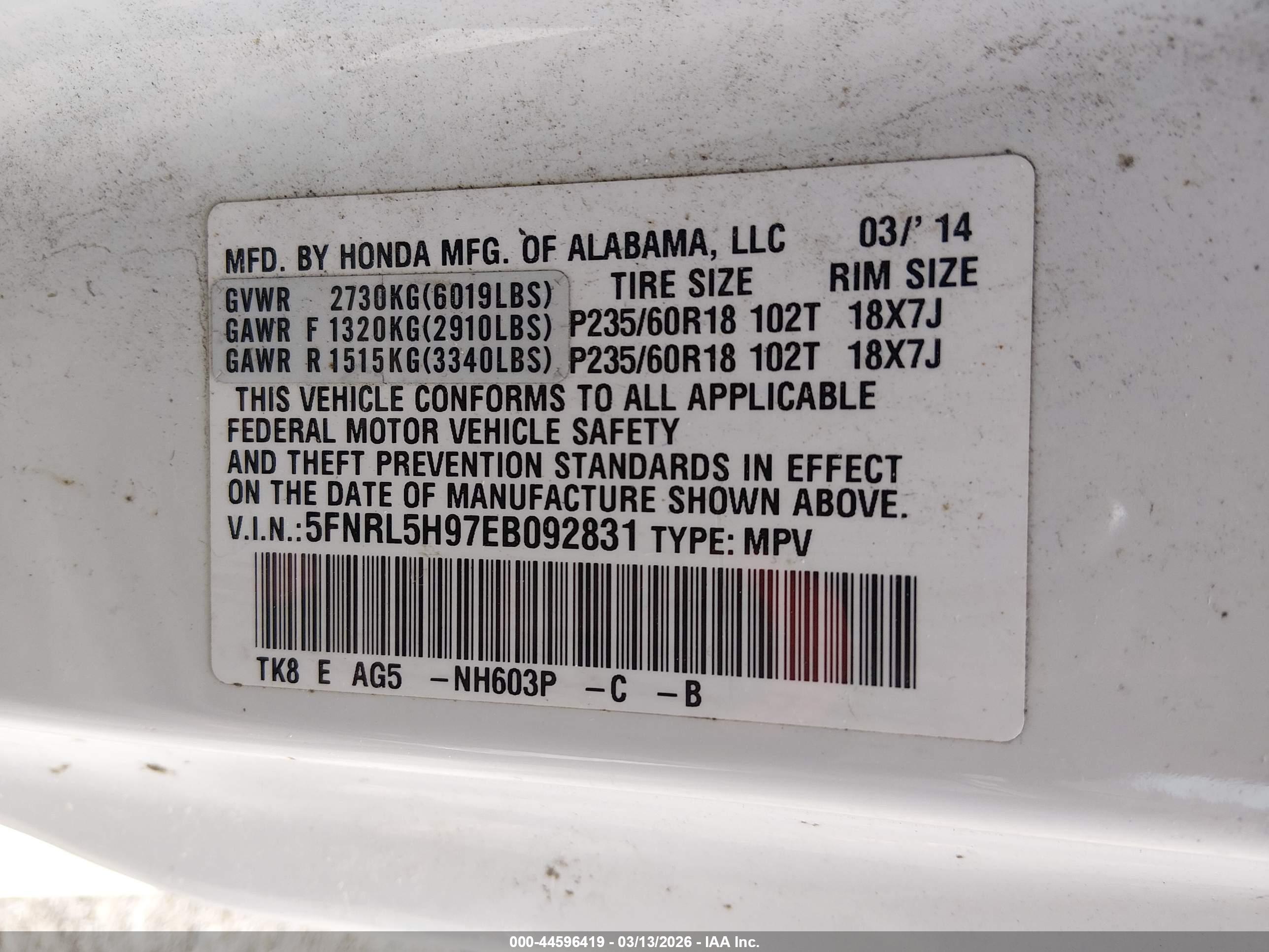 HONDA ODYSSEY image 9