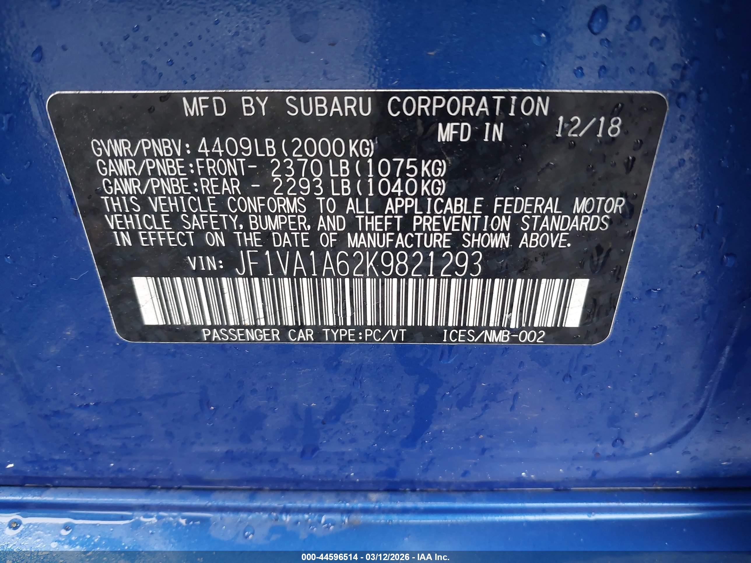 SUBARU WRX image 9