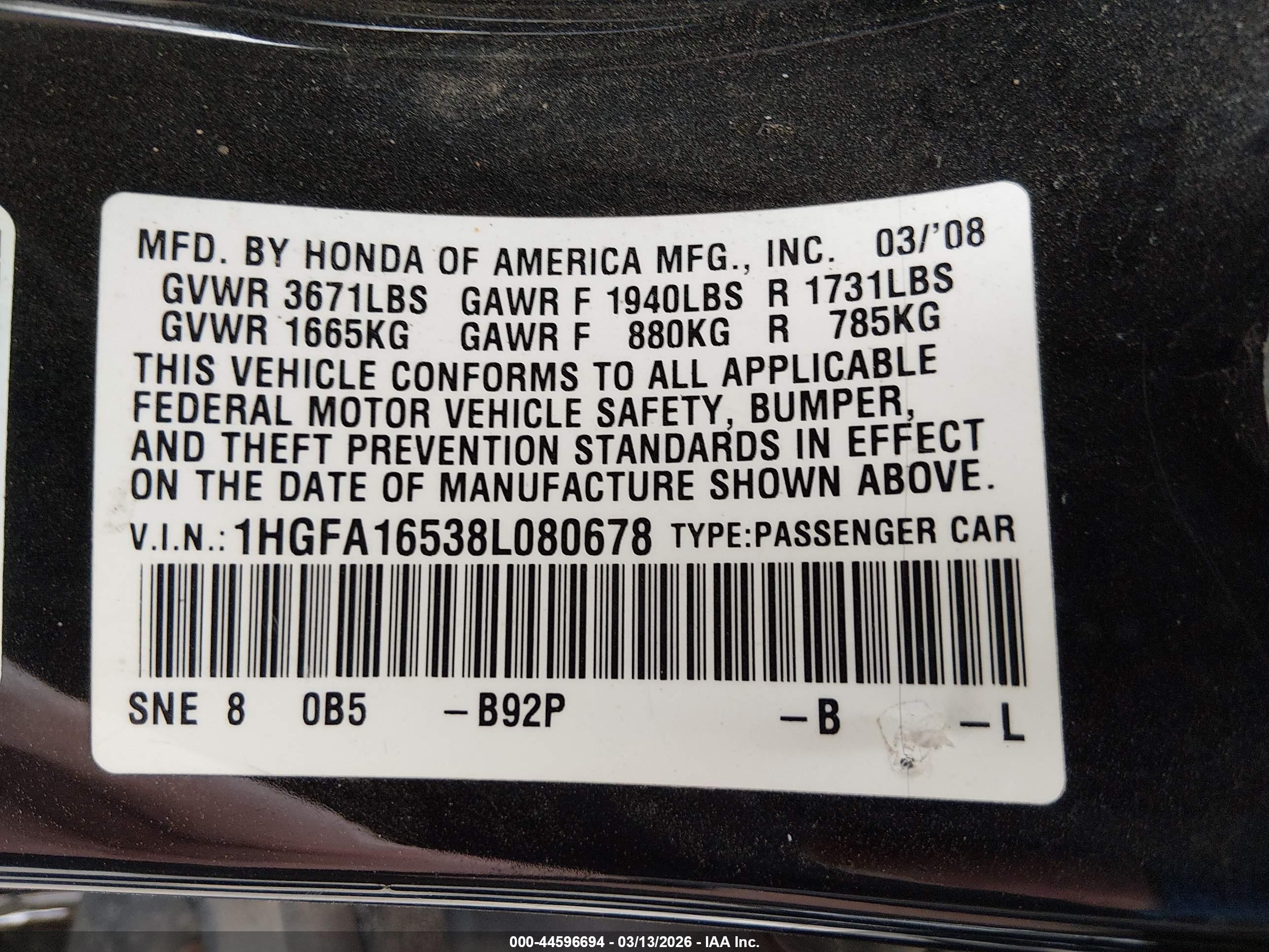 HONDA CIVIC image 9